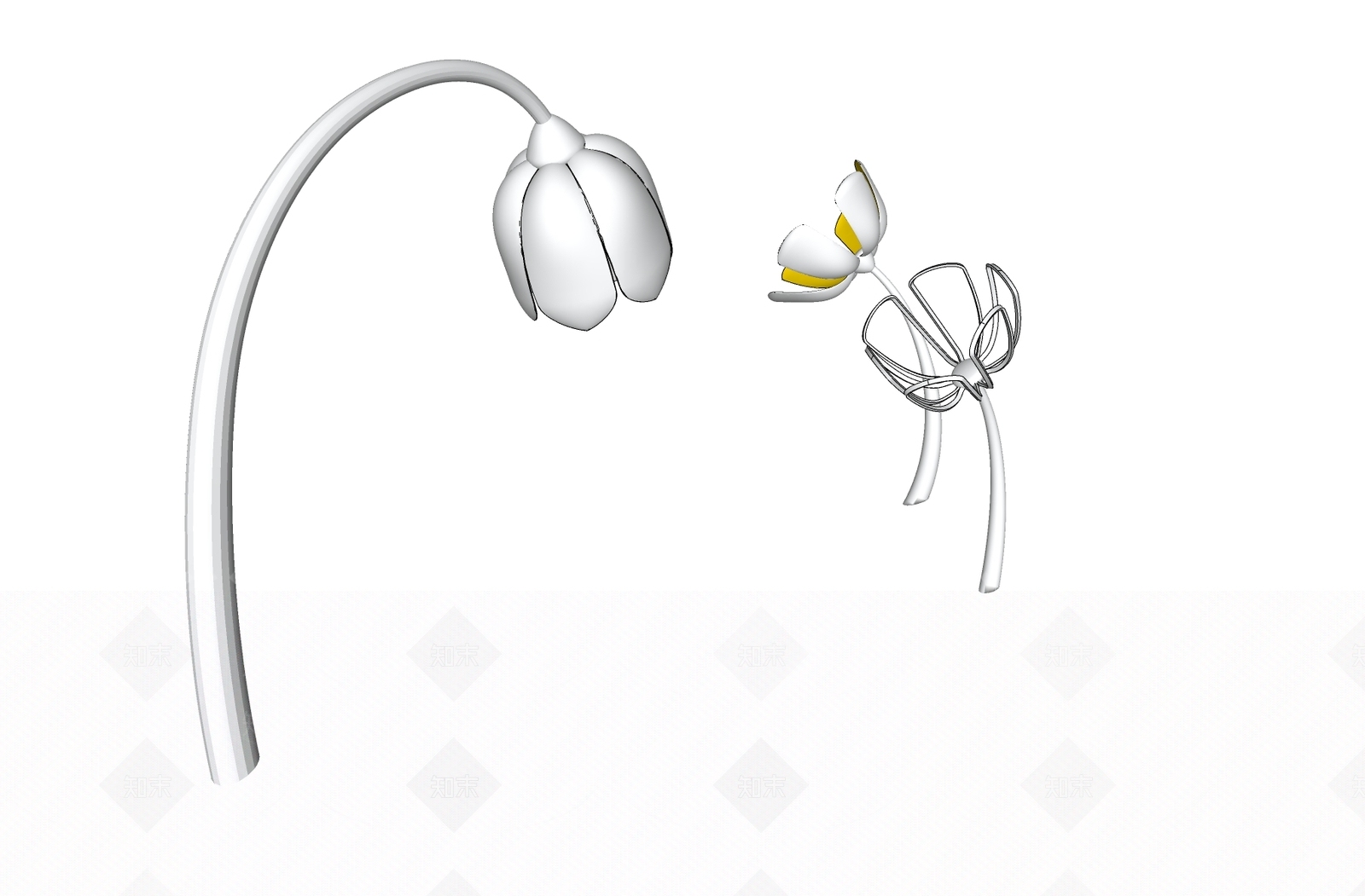 现代雕塑小品SU模型下载【ID:1191235394】