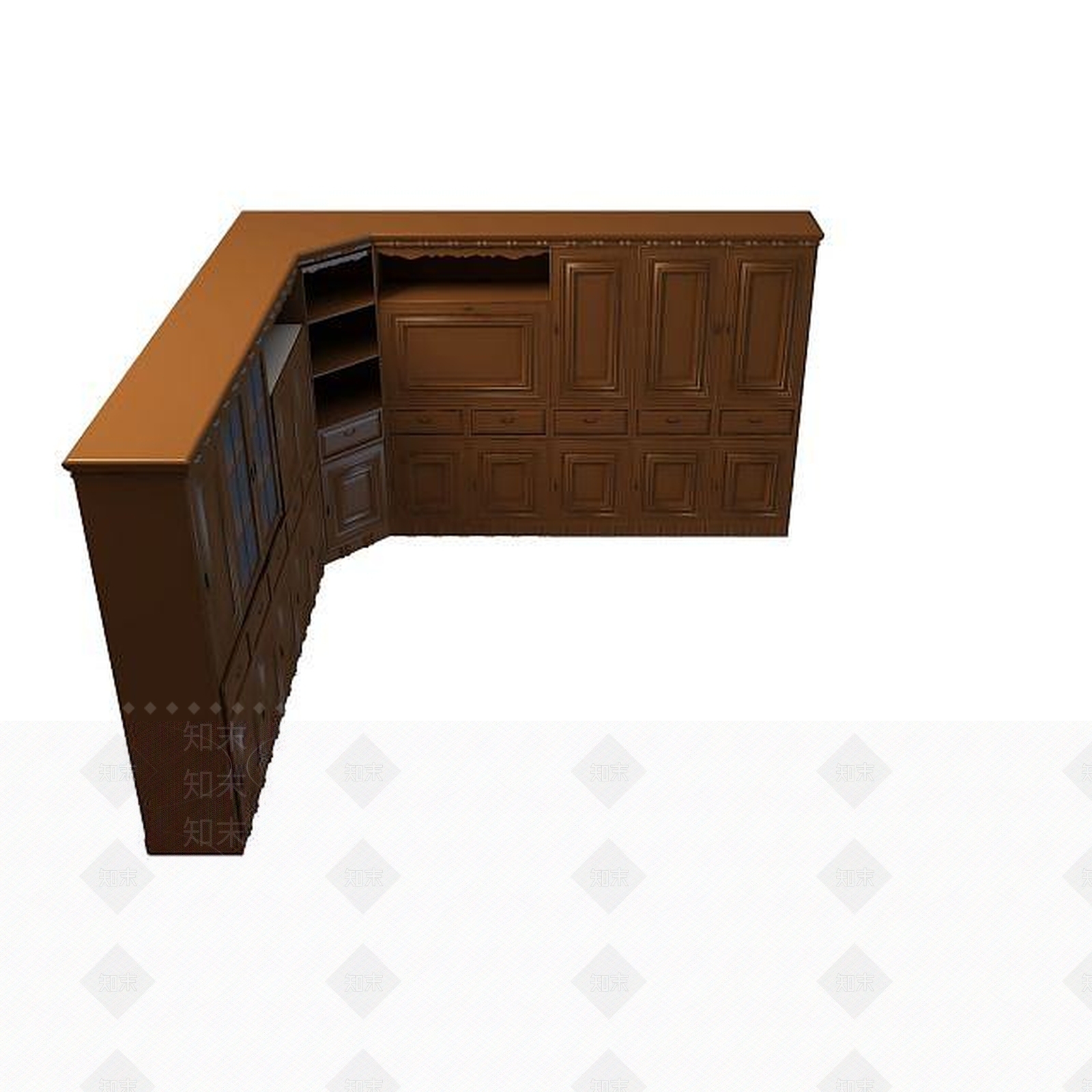 现代衣柜3D模型下载【ID:1199507541】