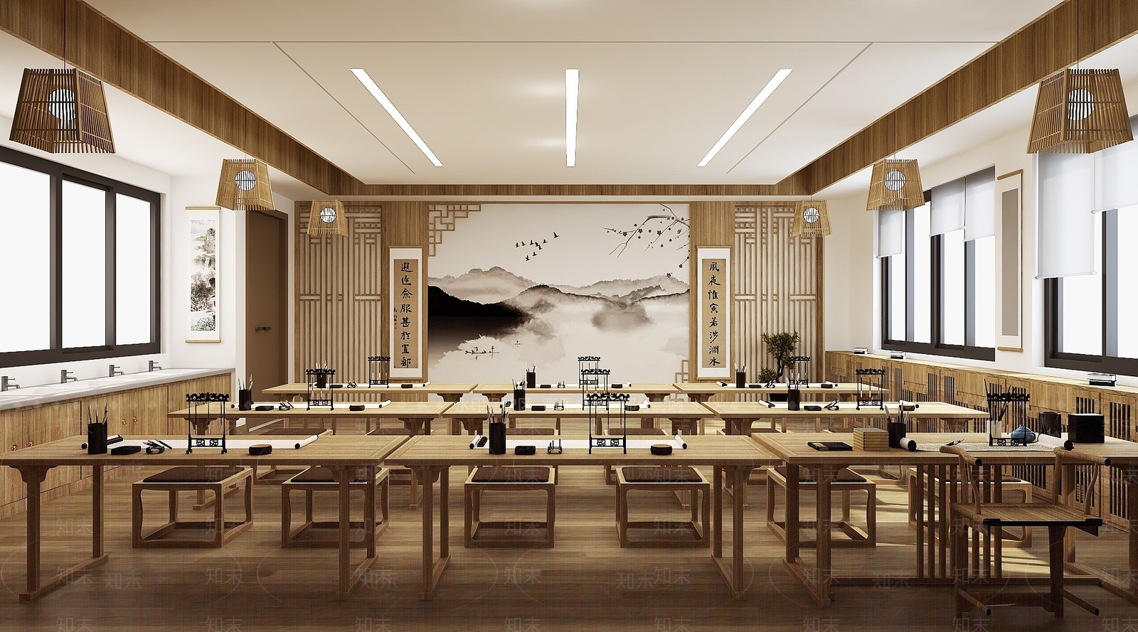 现代办公大厅3D模型下载【ID:1191239719】