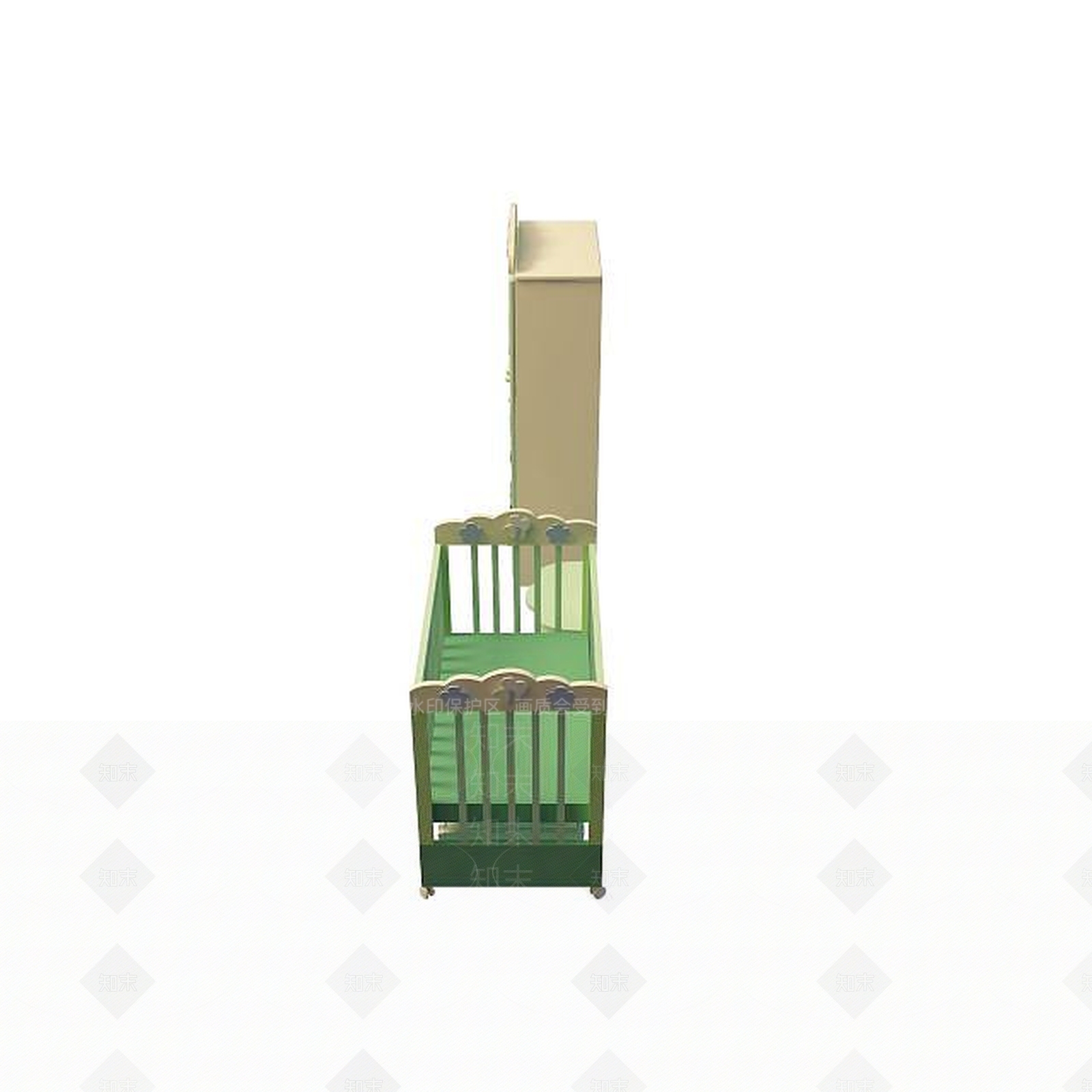 现代双人床3D模型下载【ID:1199510022】