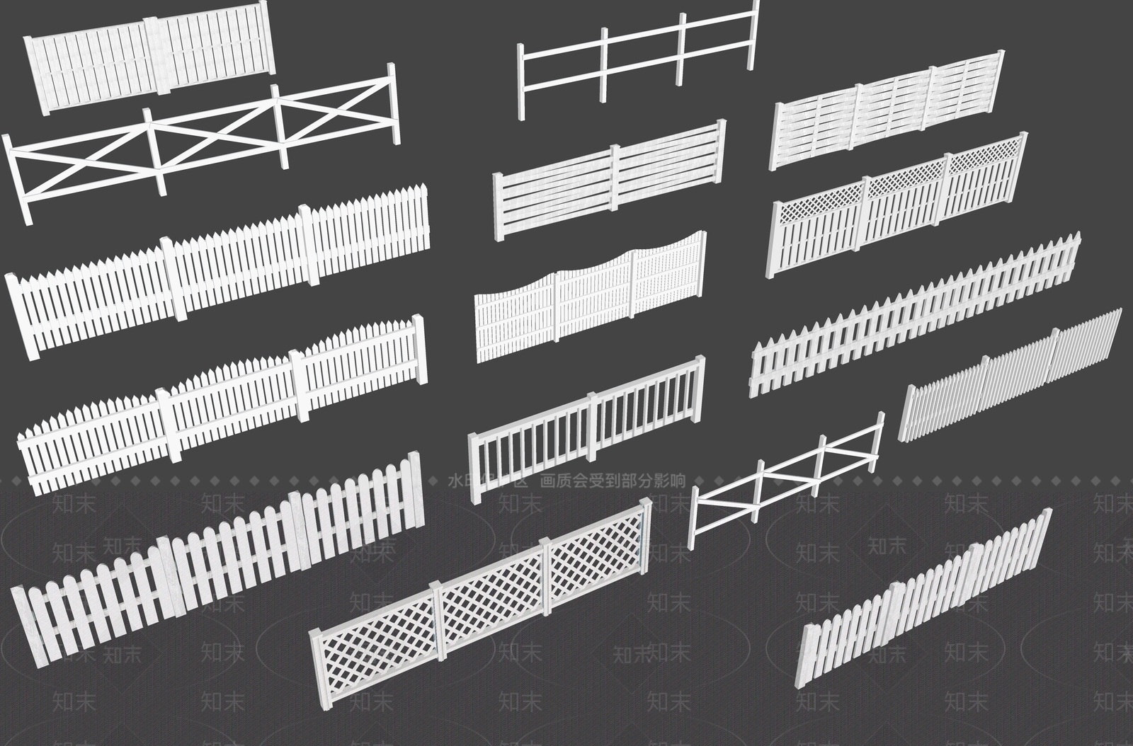 现代栅栏SU模型下载【ID:1191245580】