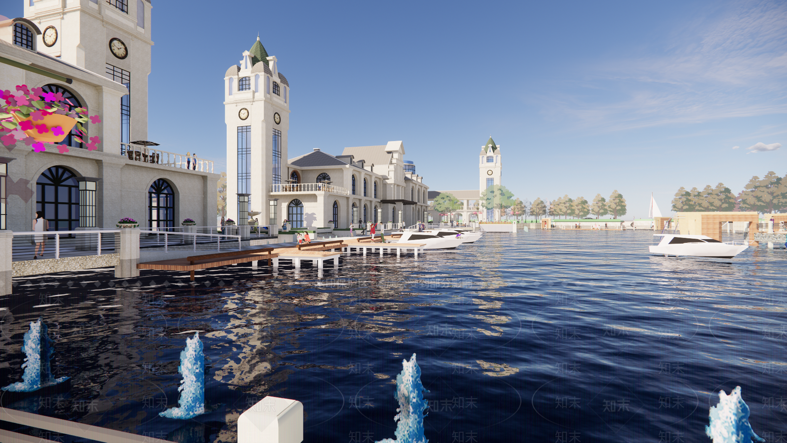 欧式简欧商业街SU模型下载【ID:1191251630】