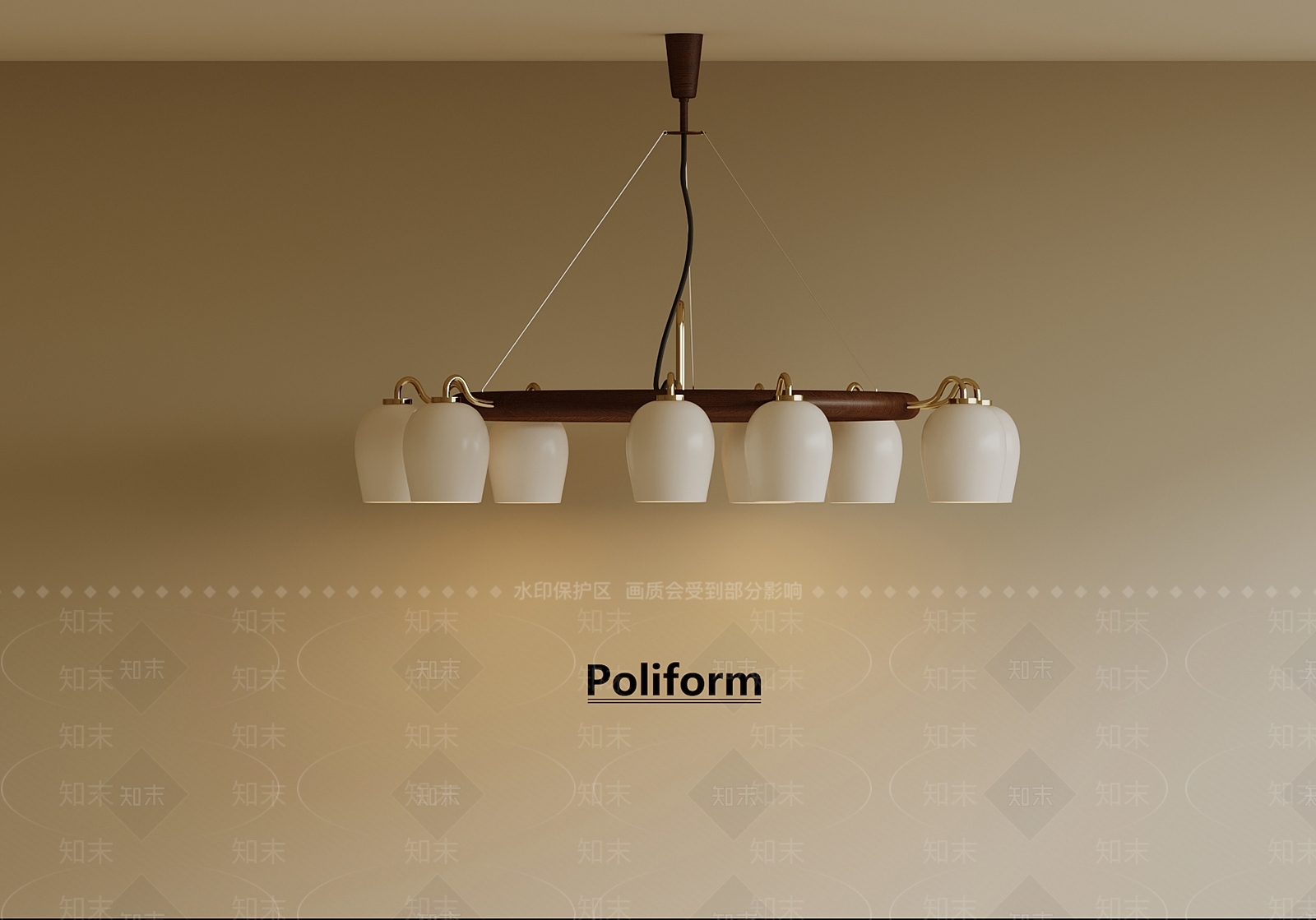 法式中古客厅吊灯SU模型下载【ID:1191251510】