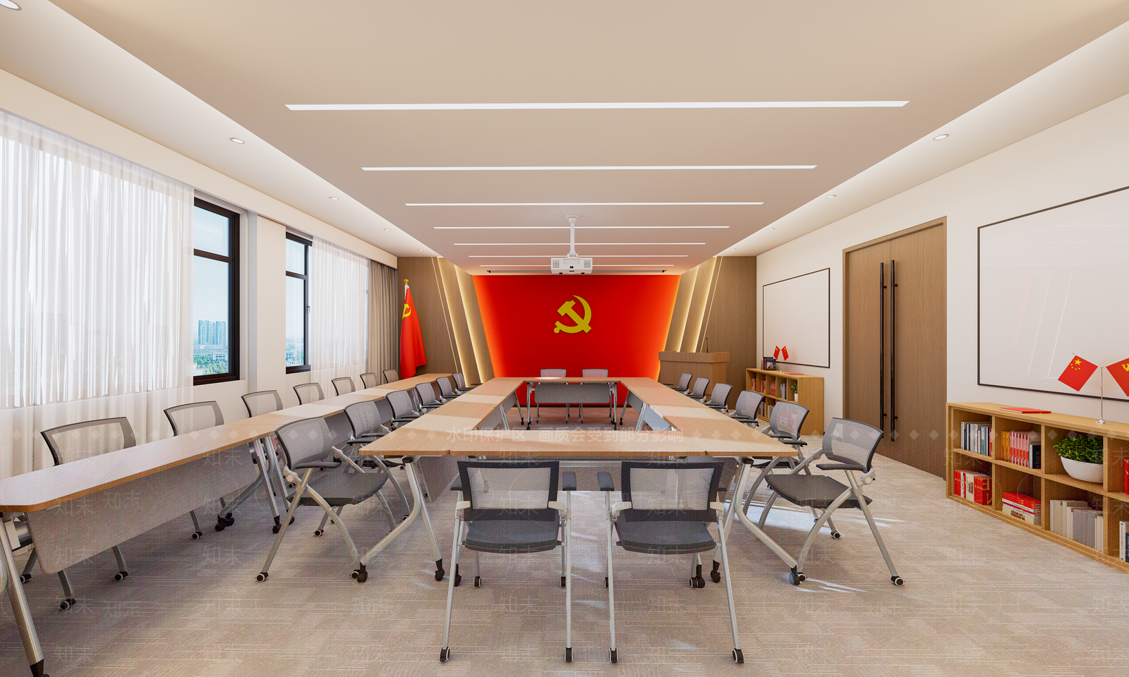 现代会议室SU模型下载【ID:1191252411】