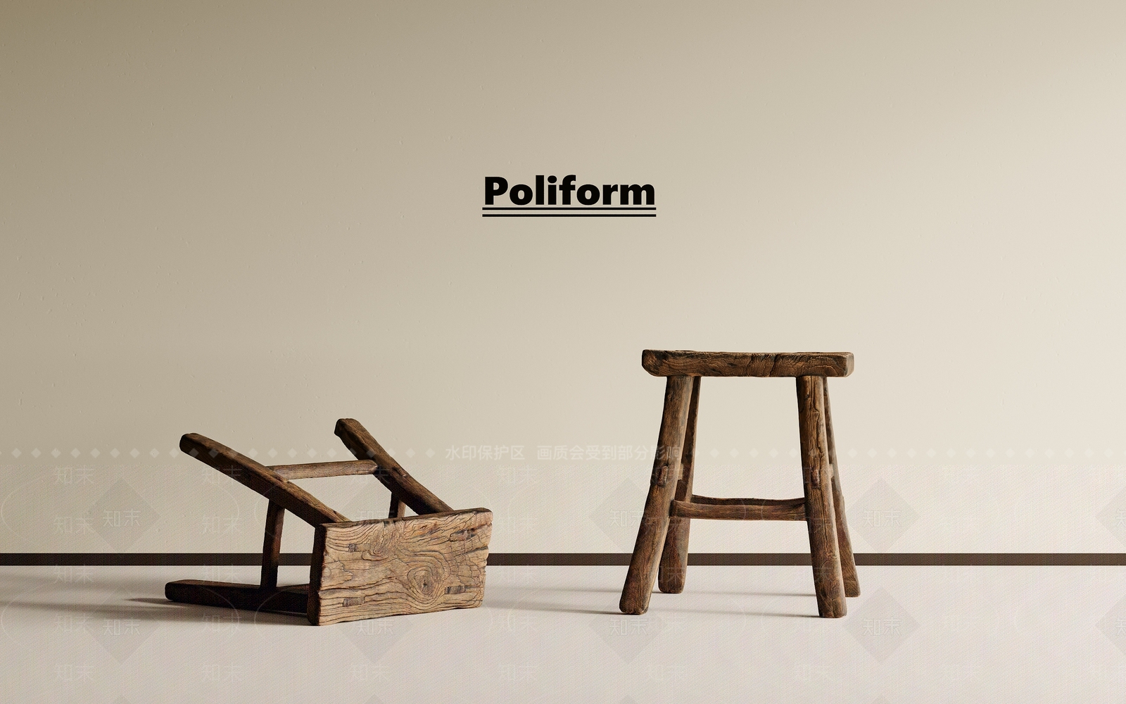 中式中古其他凳子3D模型下载【ID:1191252580】