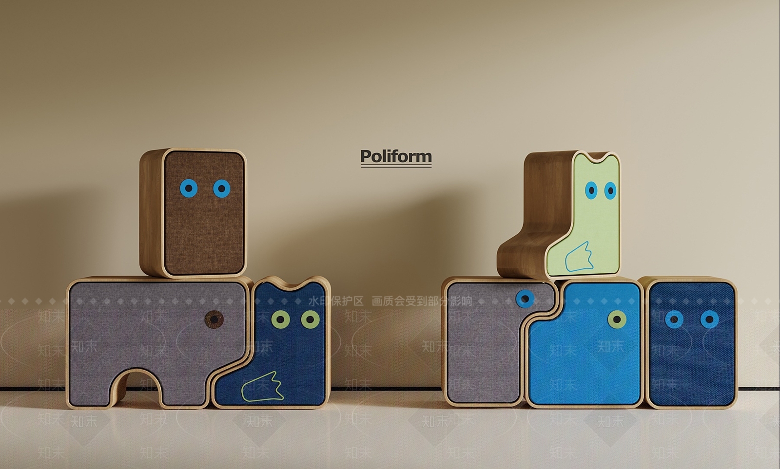 现代儿童椅SU模型下载【ID:1191255627】