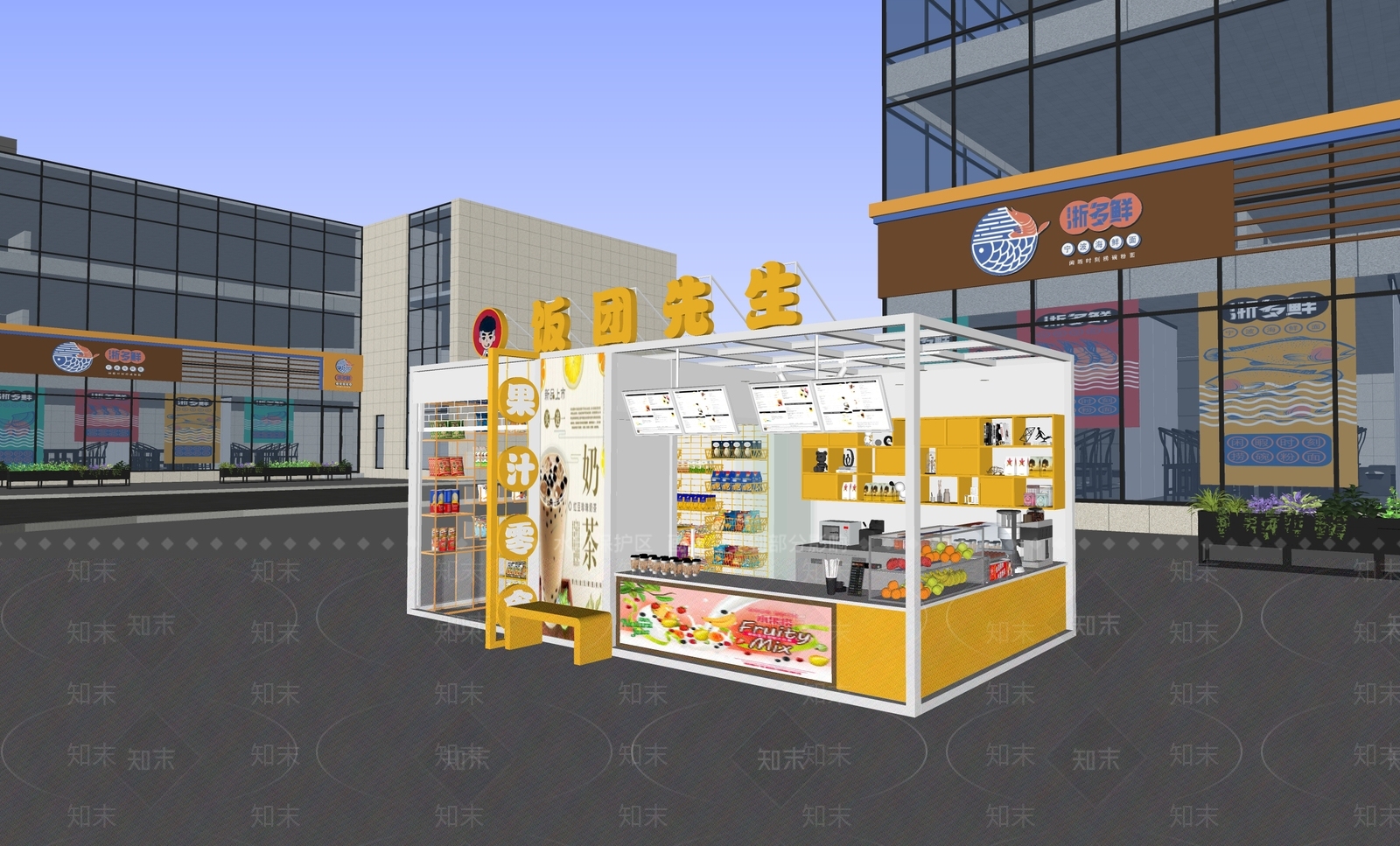 现代便利店SU模型下载【ID:1191255995】