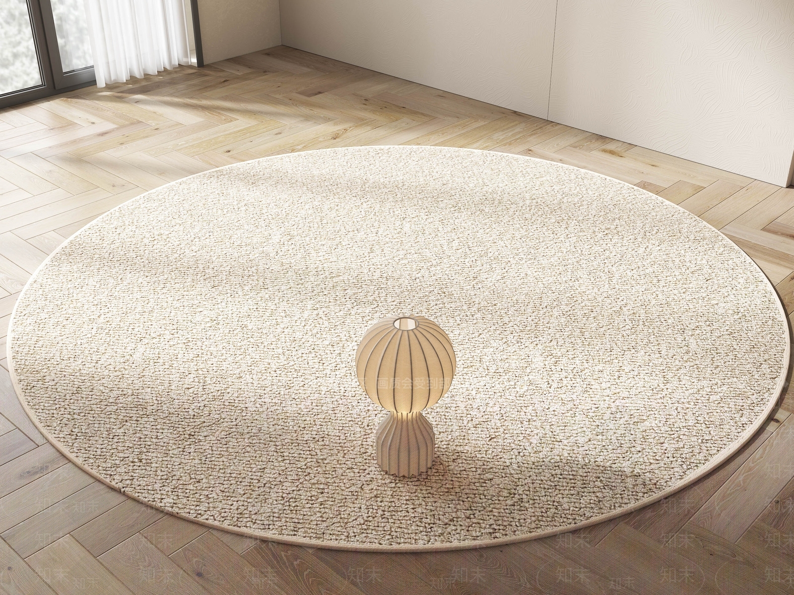 现代圆形地毯SU模型下载【ID:1191256389】