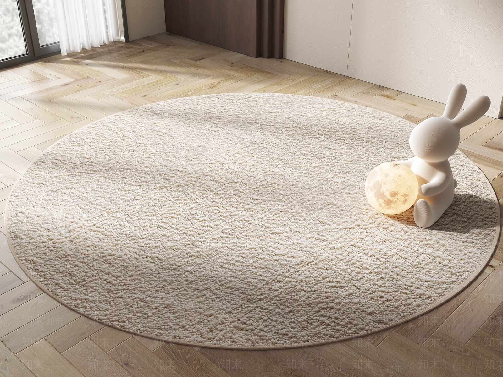 现代圆形地毯SU模型下载【ID:1191256819】