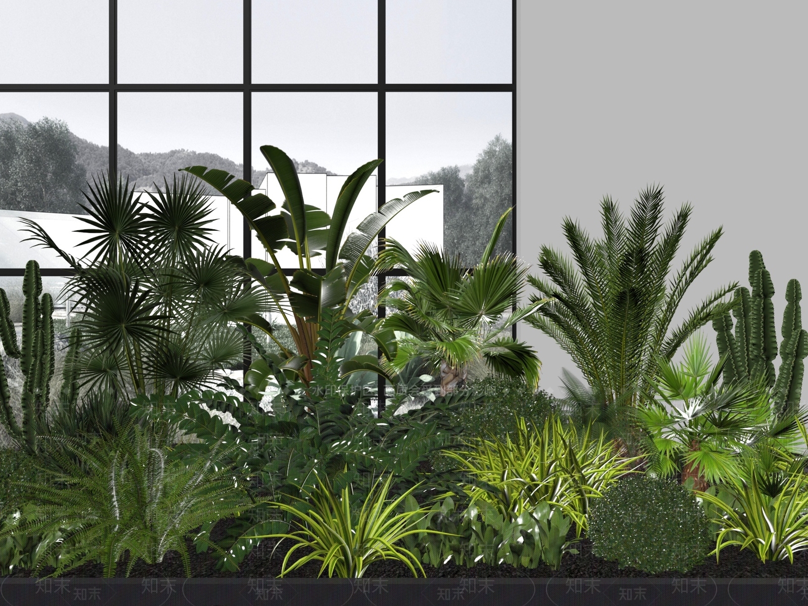 植物堆3D模型下载【ID:1191257460】