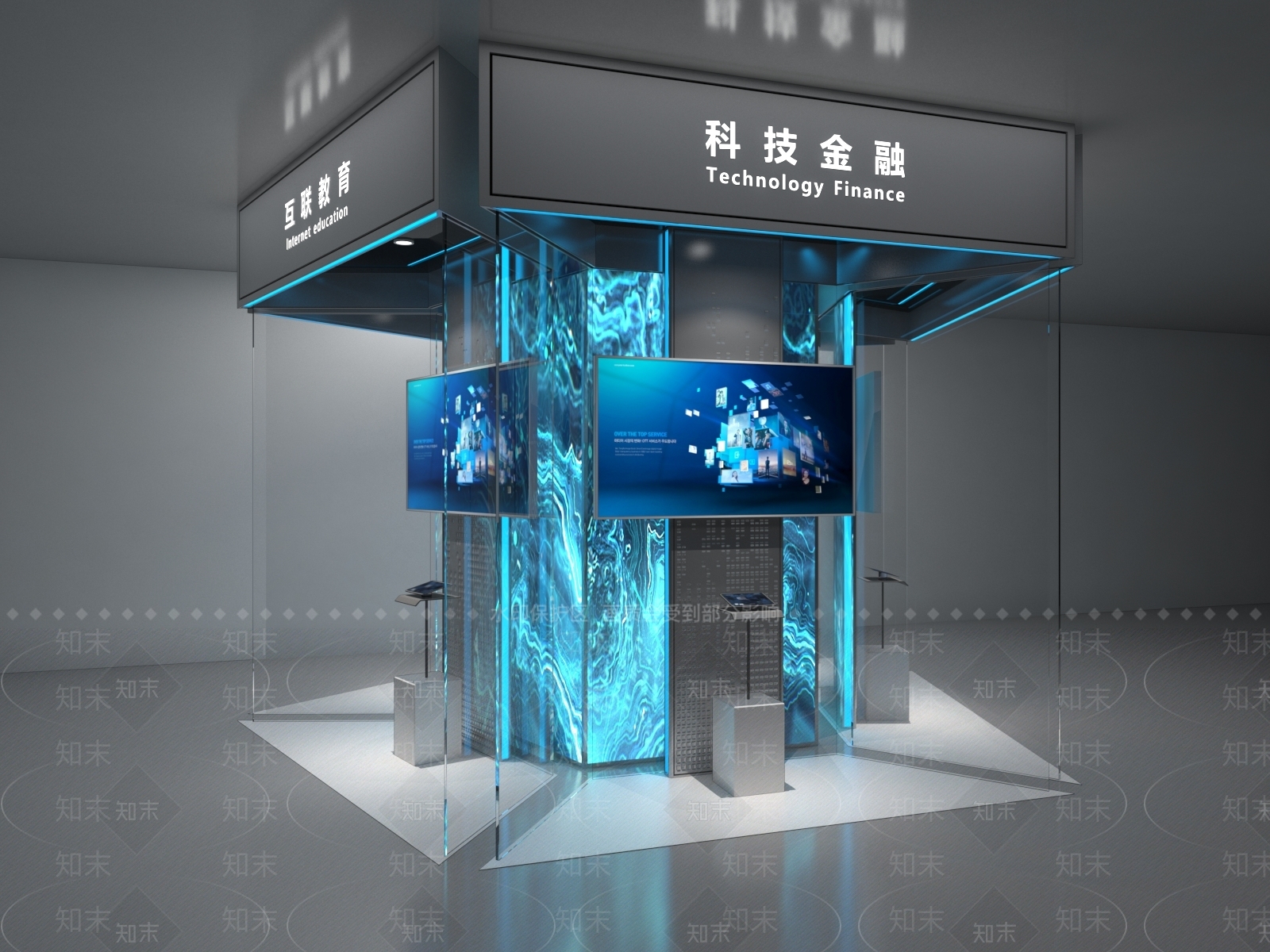 现代科技展厅SU模型下载【ID:1191257960】