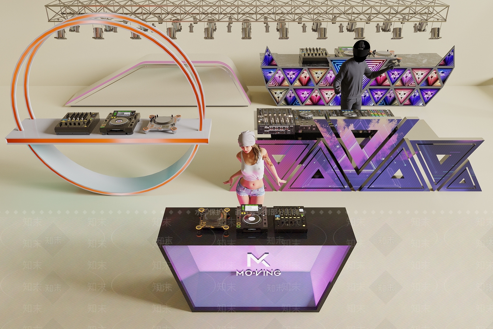 现代酒吧SU模型下载【ID:1191259187】