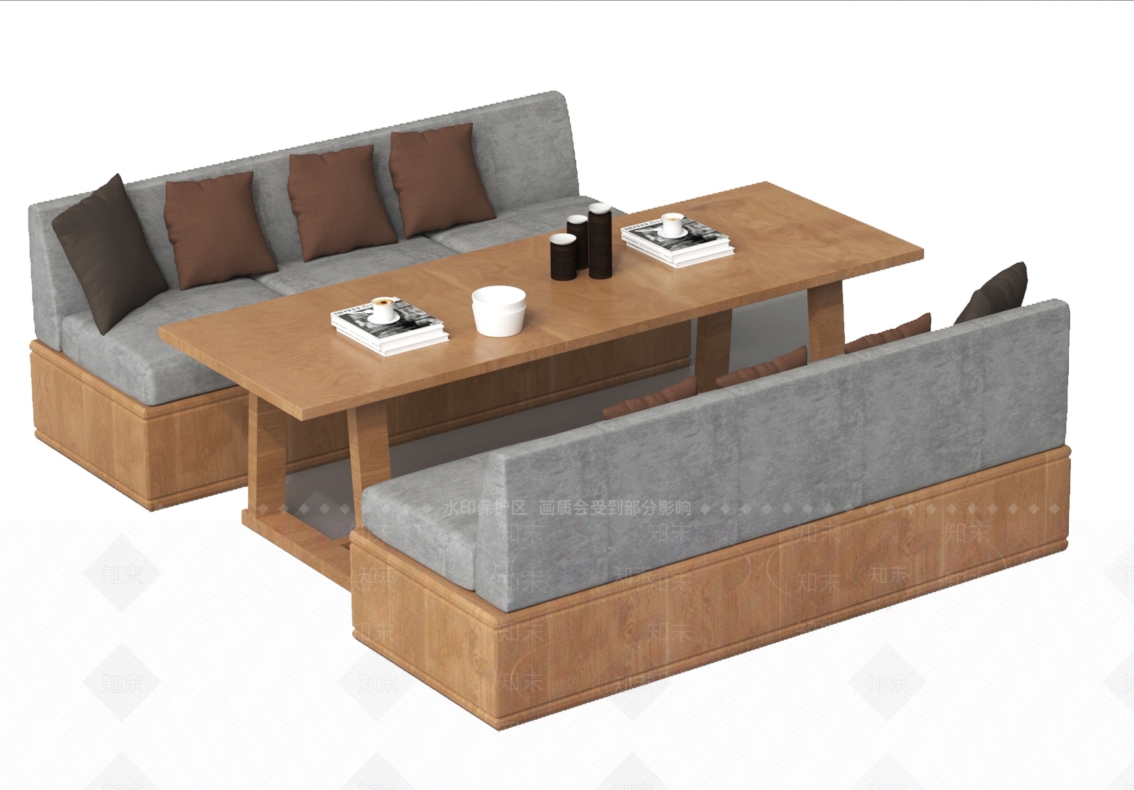 现代卡座沙发3D模型下载【ID:1191262013】