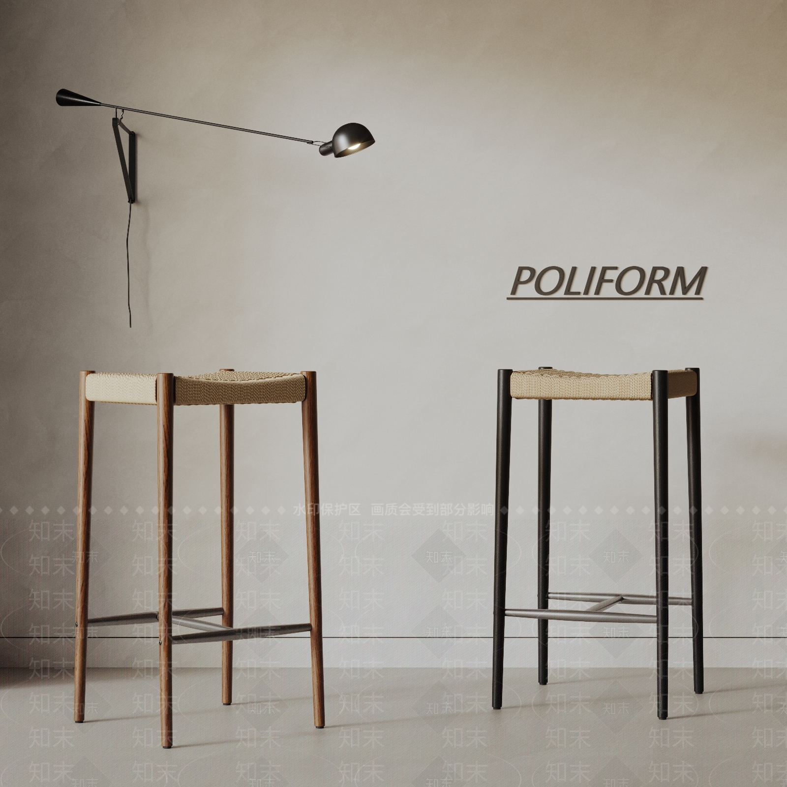 侘寂中古吧凳3D模型下载【ID:1191265040】