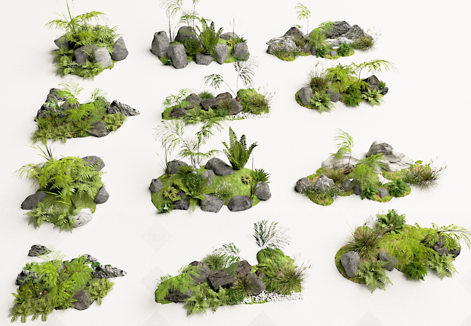 植物堆3D模型下载【ID:1191266033】