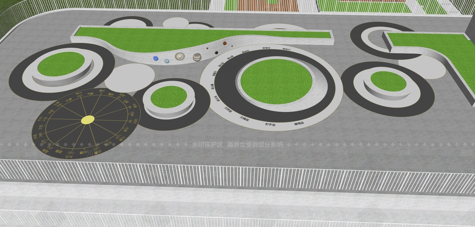现代校园景观SU模型下载【ID:1191266729】