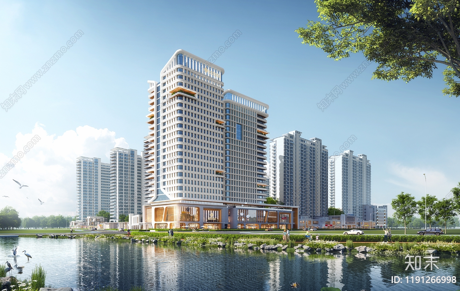 现代小区建筑下载【ID:1191266998】