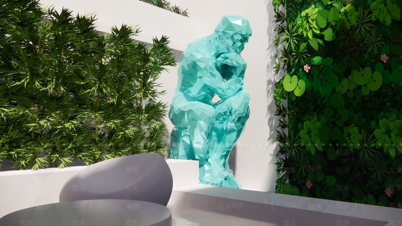 新中式欧式雕塑小品SU模型下载【ID:1191267708】