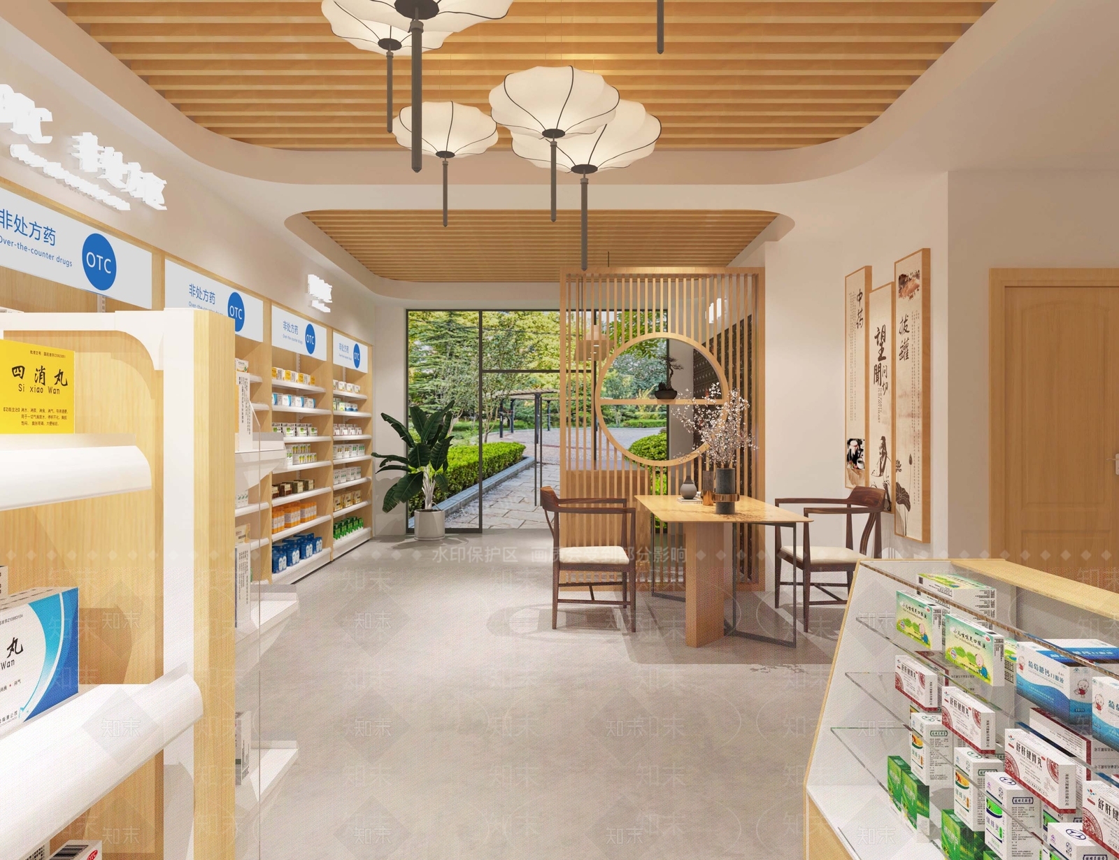 现代新中式药店3D模型下载【ID:1191267464】