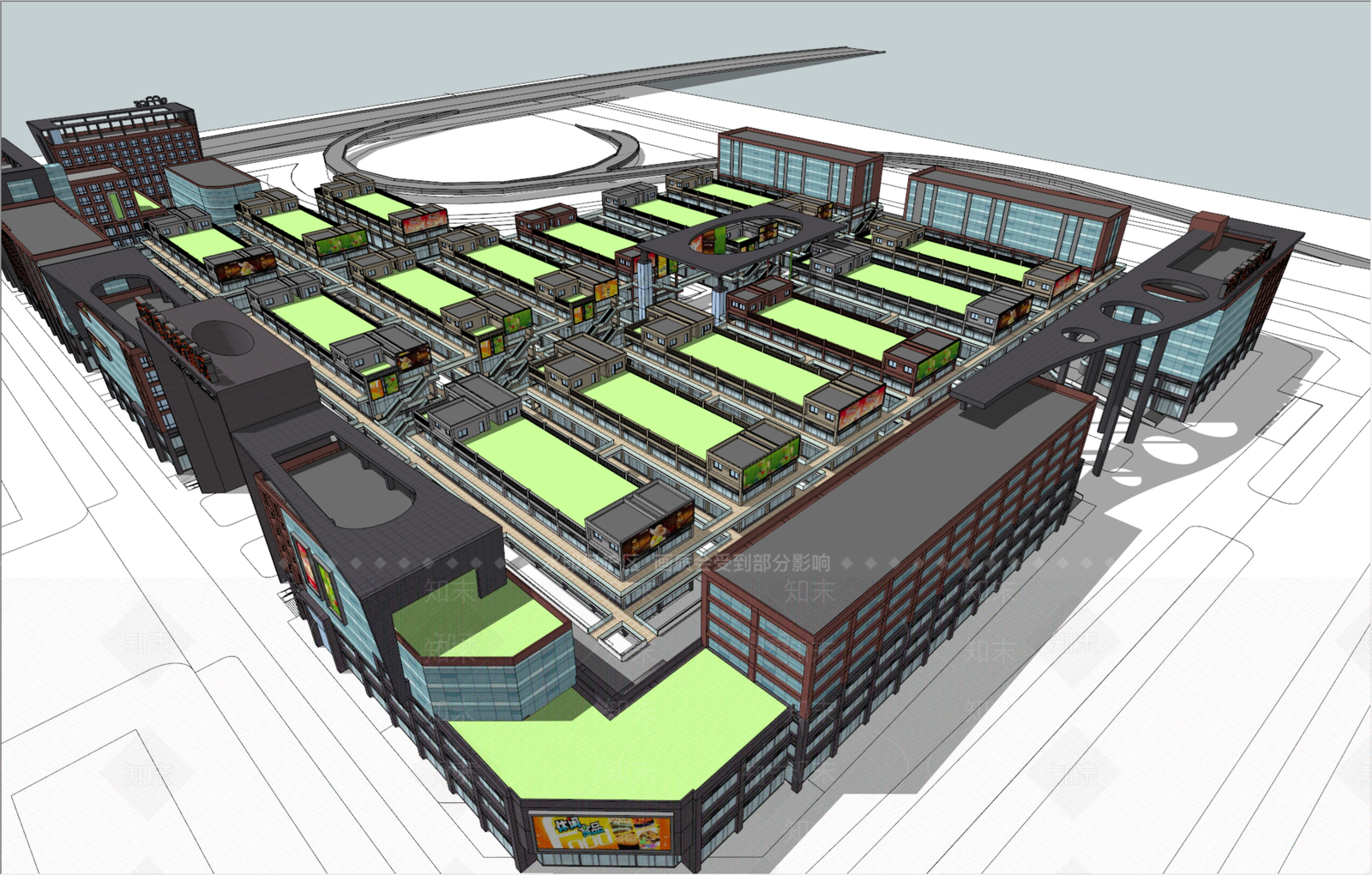 现代其他商业建筑SU模型下载【ID:1191268452】