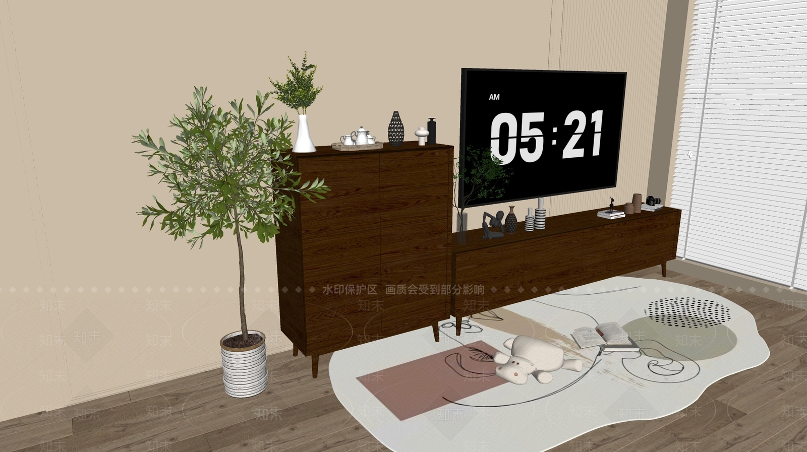 现代斗柜SU模型下载【ID:1191272466】