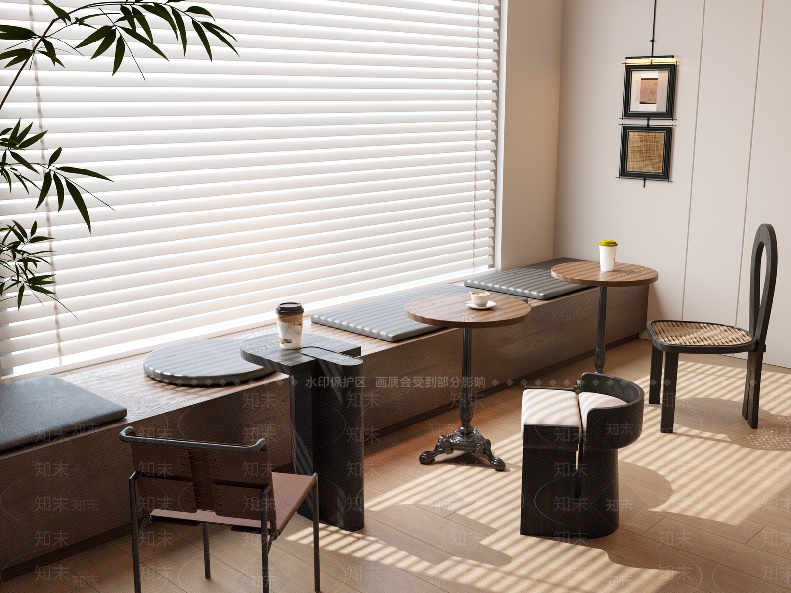 现代中古卡座沙发3D模型下载【ID:1191274222】