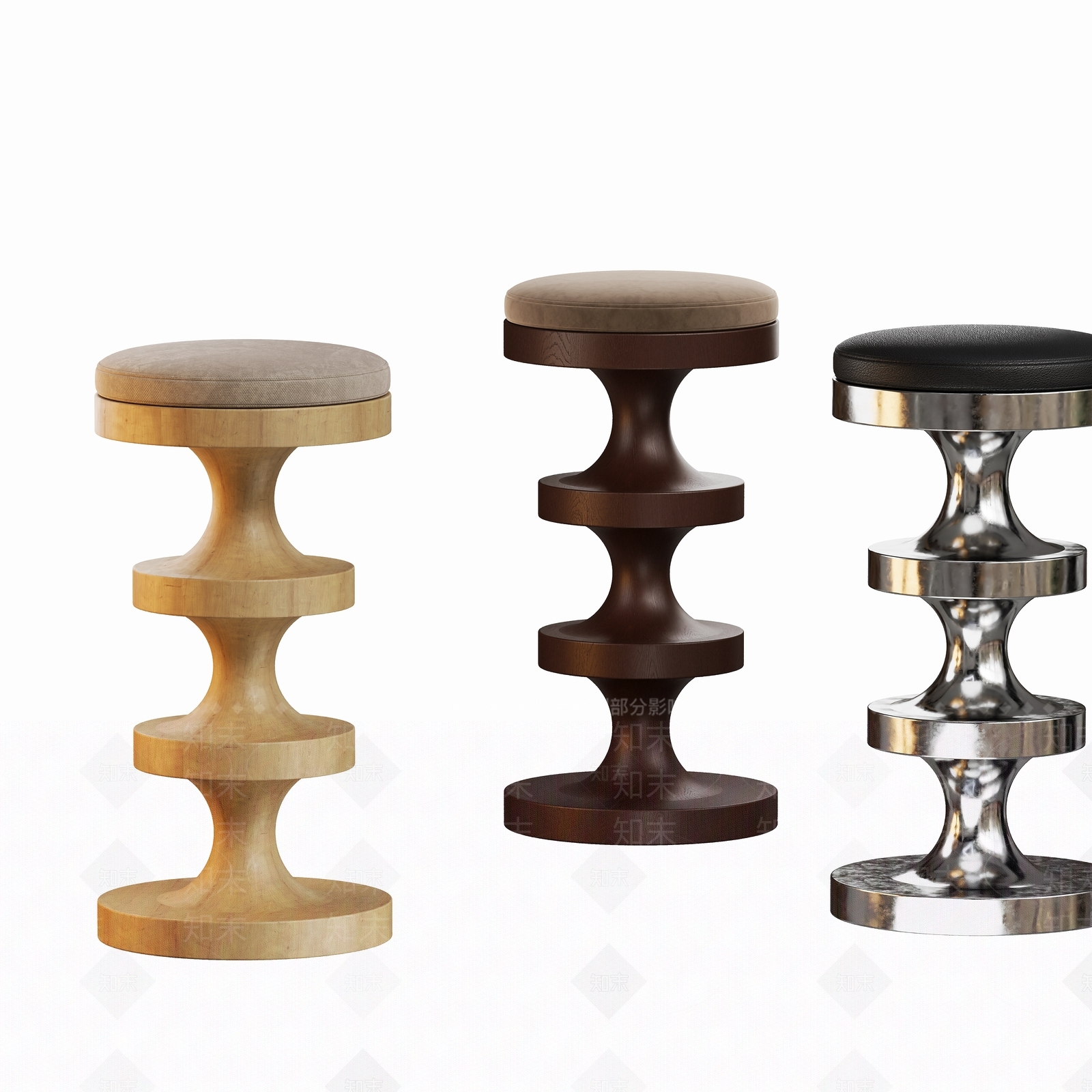 现代中古吧凳3D模型下载【ID:1191274327】
