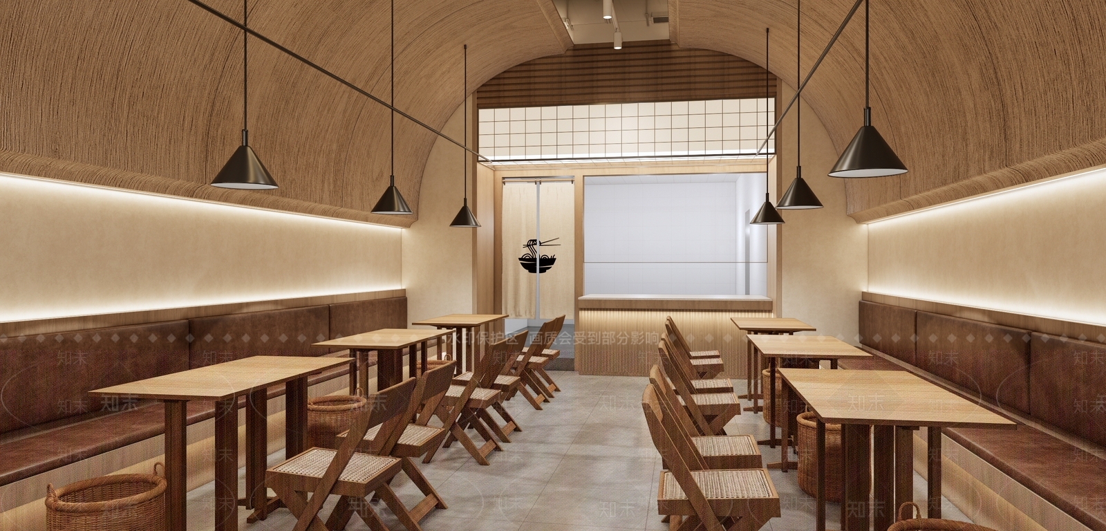 现代日式中餐厅SU模型下载【ID:1191274732】