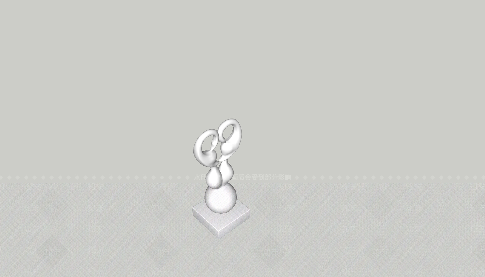现代雕塑小品SU模型下载【ID:1191279080】