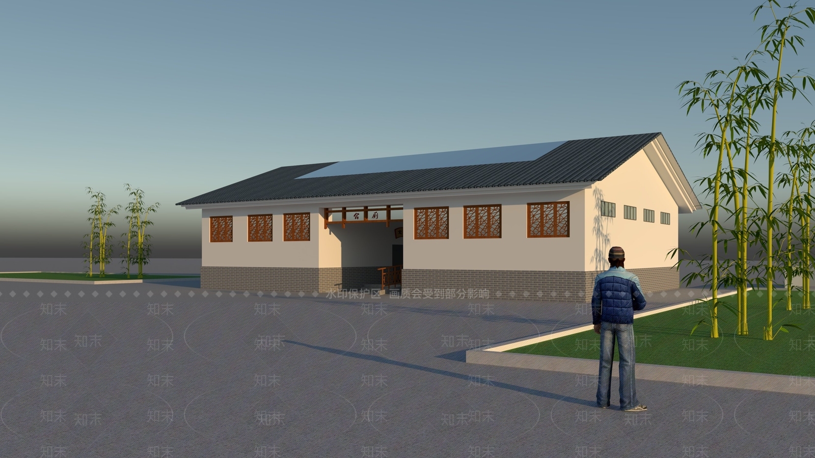 新中式中式公厕3D模型下载【ID:1191282686】