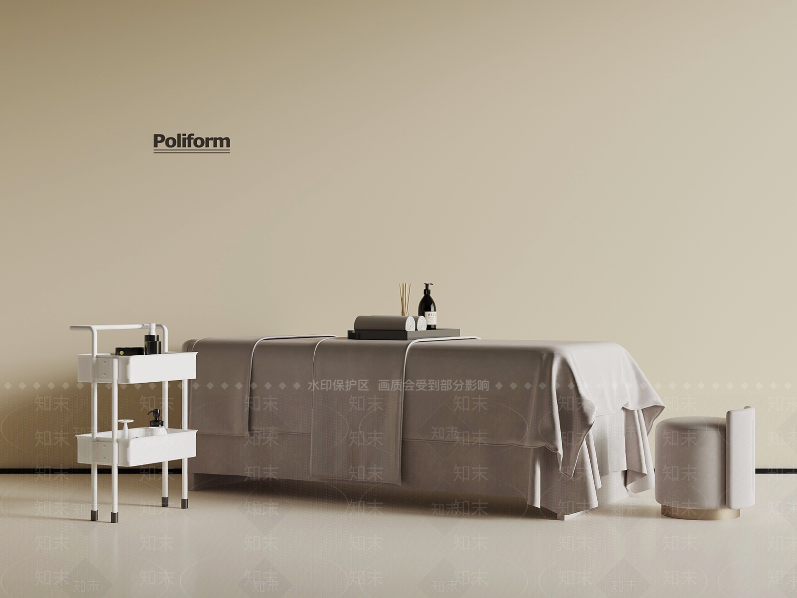 现代按摩床3D模型下载【ID:1191283286】