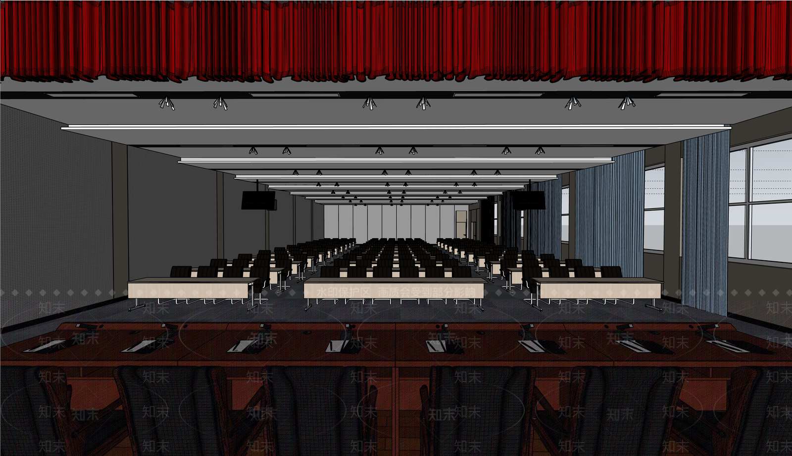 现代会议室SU模型下载【ID:1191284906】