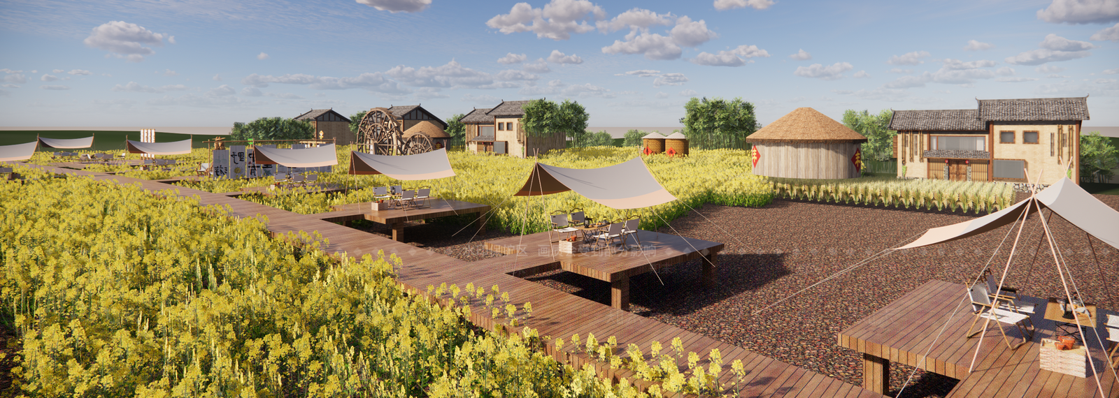 现代乡村公园SU模型下载【ID:1191285726】