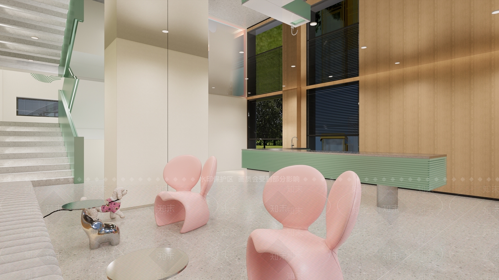 现代酒店大堂SU模型下载【ID:1191285696】