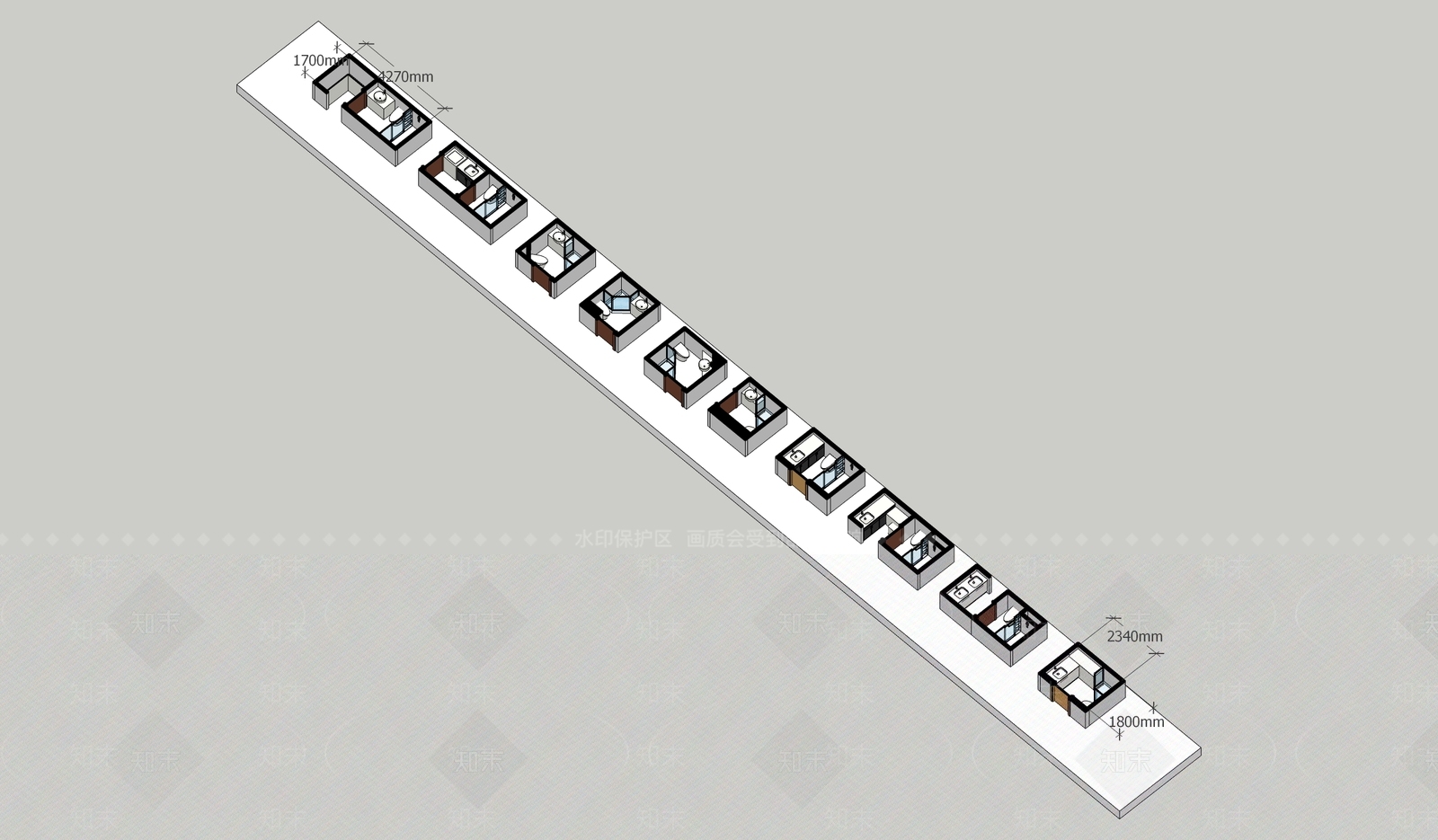 简约小公建SU模型下载【ID:1191286374】
