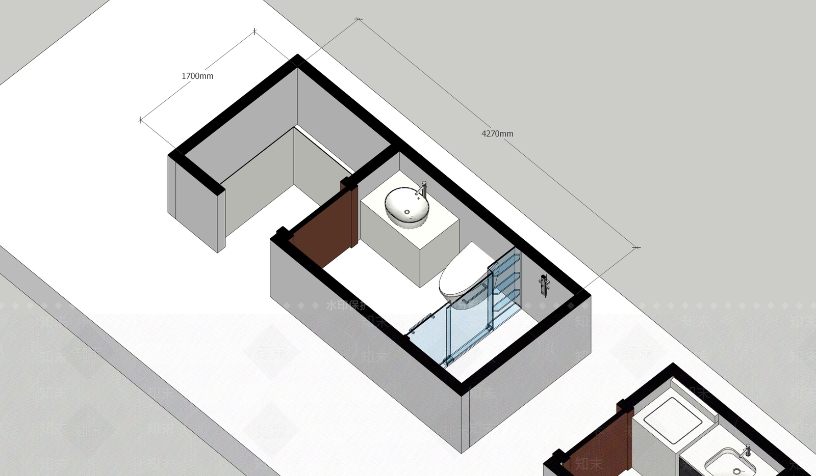 简约小公建SU模型下载【ID:1191286374】