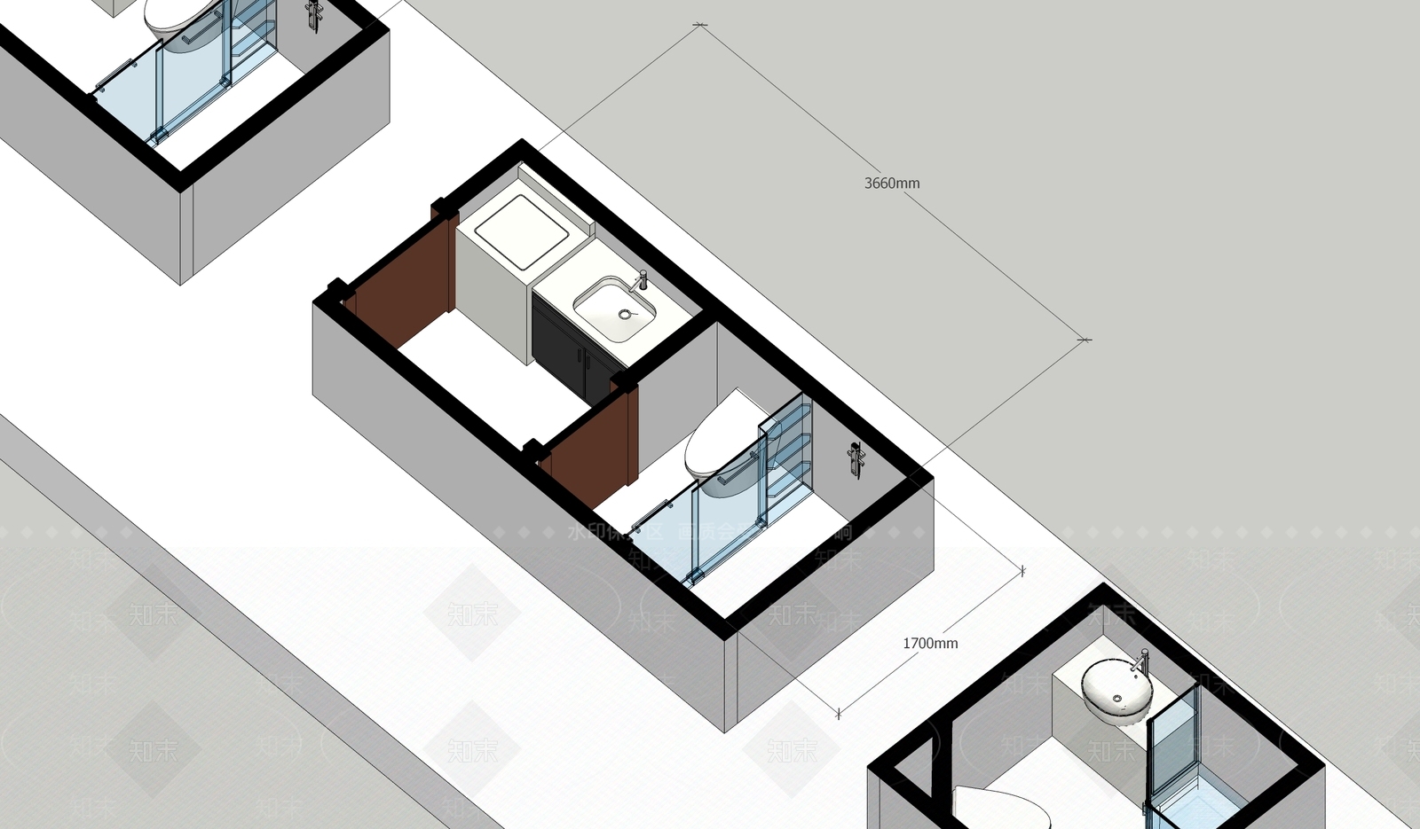 简约小公建SU模型下载【ID:1191286374】