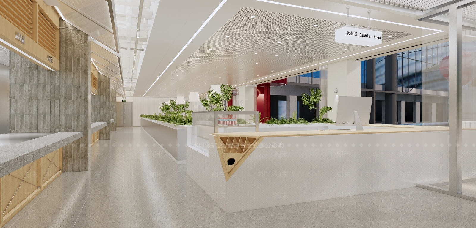 工业现代自助餐厅SU模型下载【ID:1191287134】
