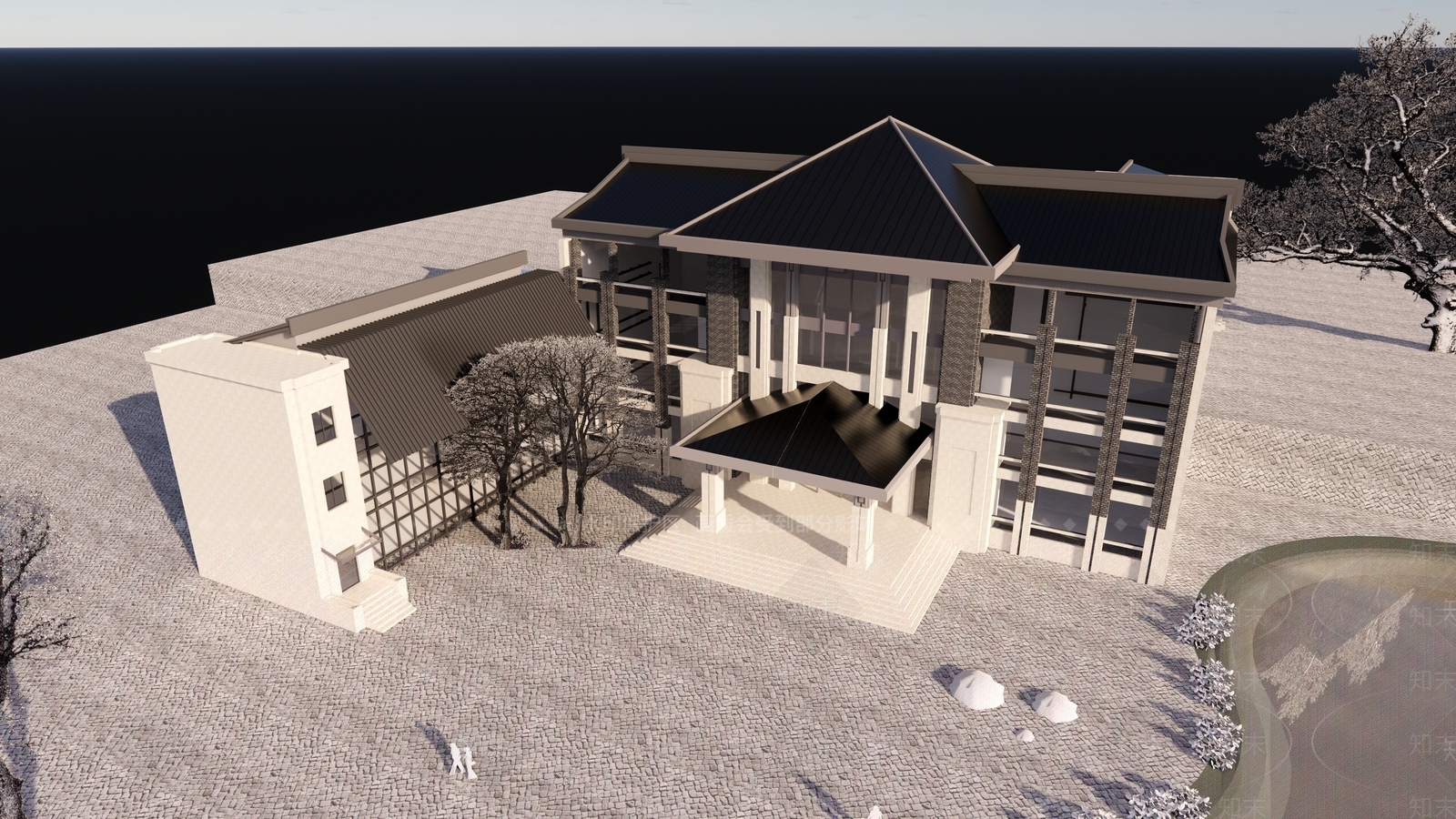 现代新中式其他商业建筑SU模型下载【ID:1191289803】