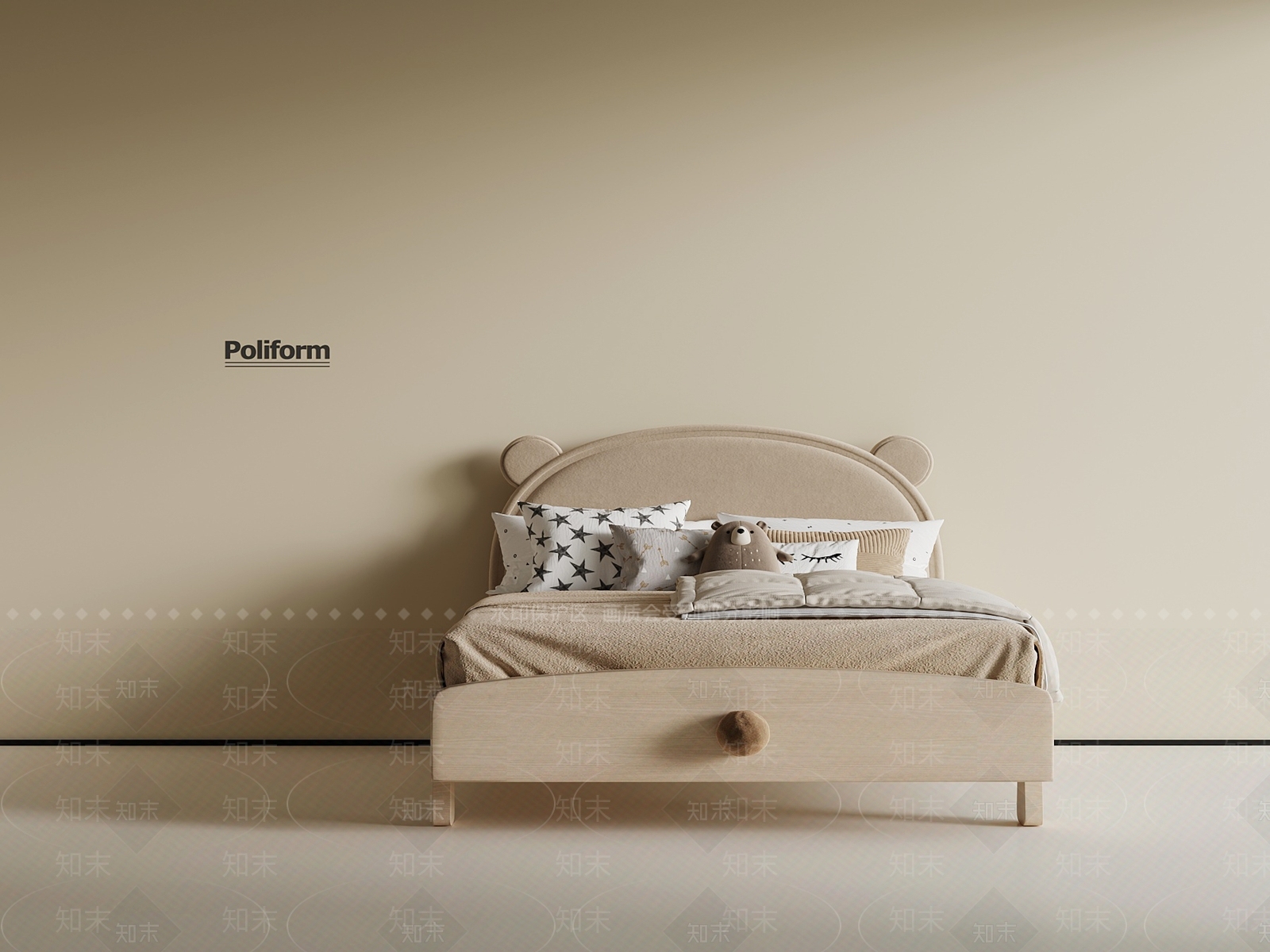 现代儿童床SU模型下载【ID:1191287928】