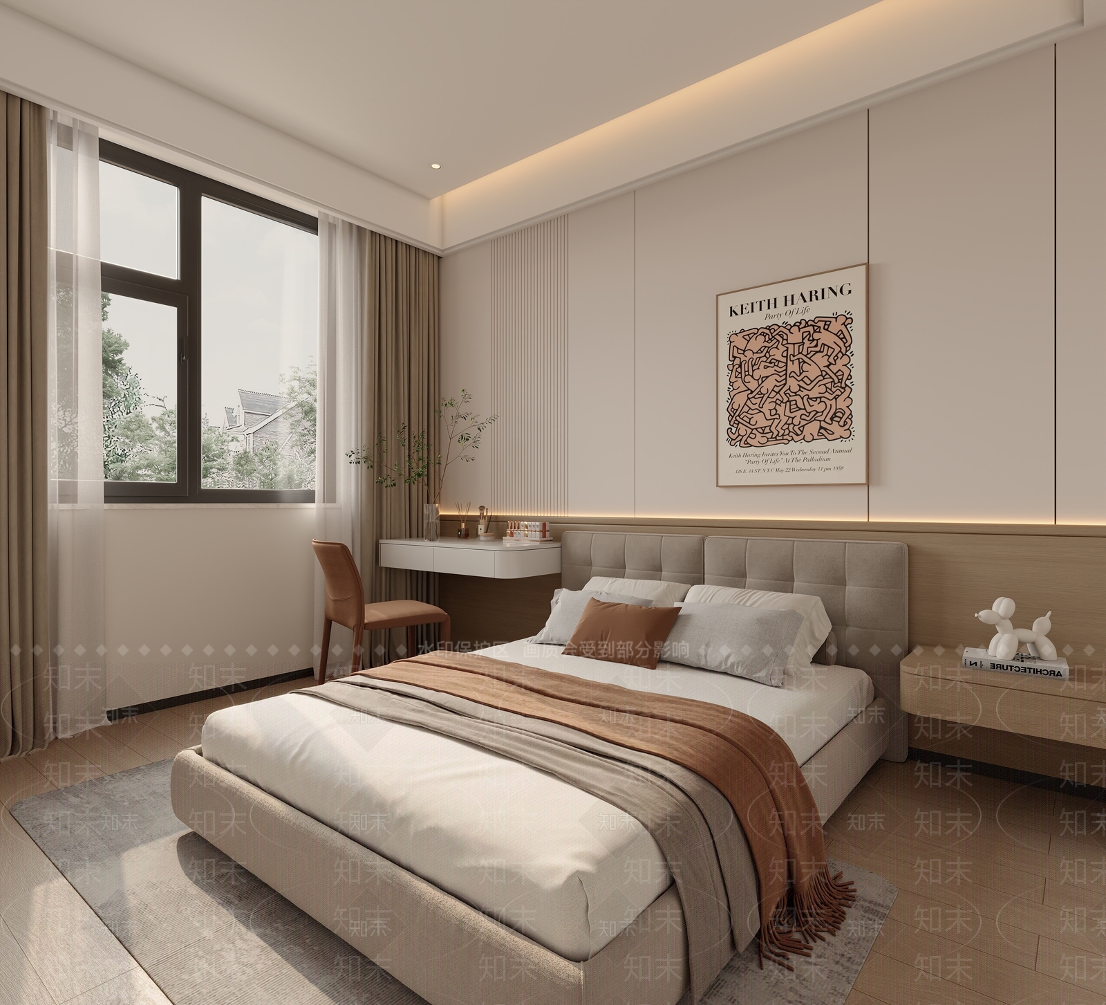 现代家居卧室3D模型下载【ID:1191288893】