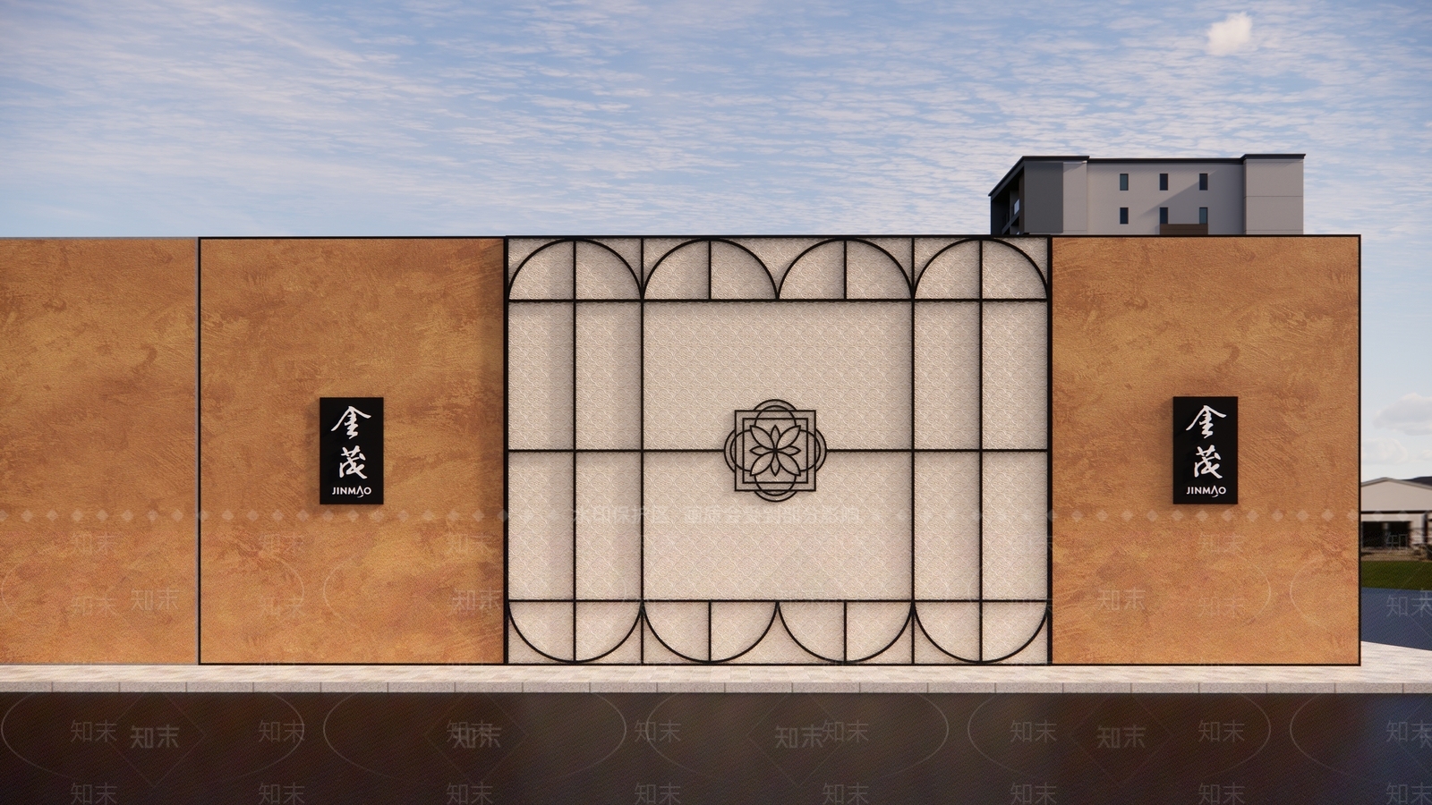 现代小区景观SU模型下载【ID:1191291015】