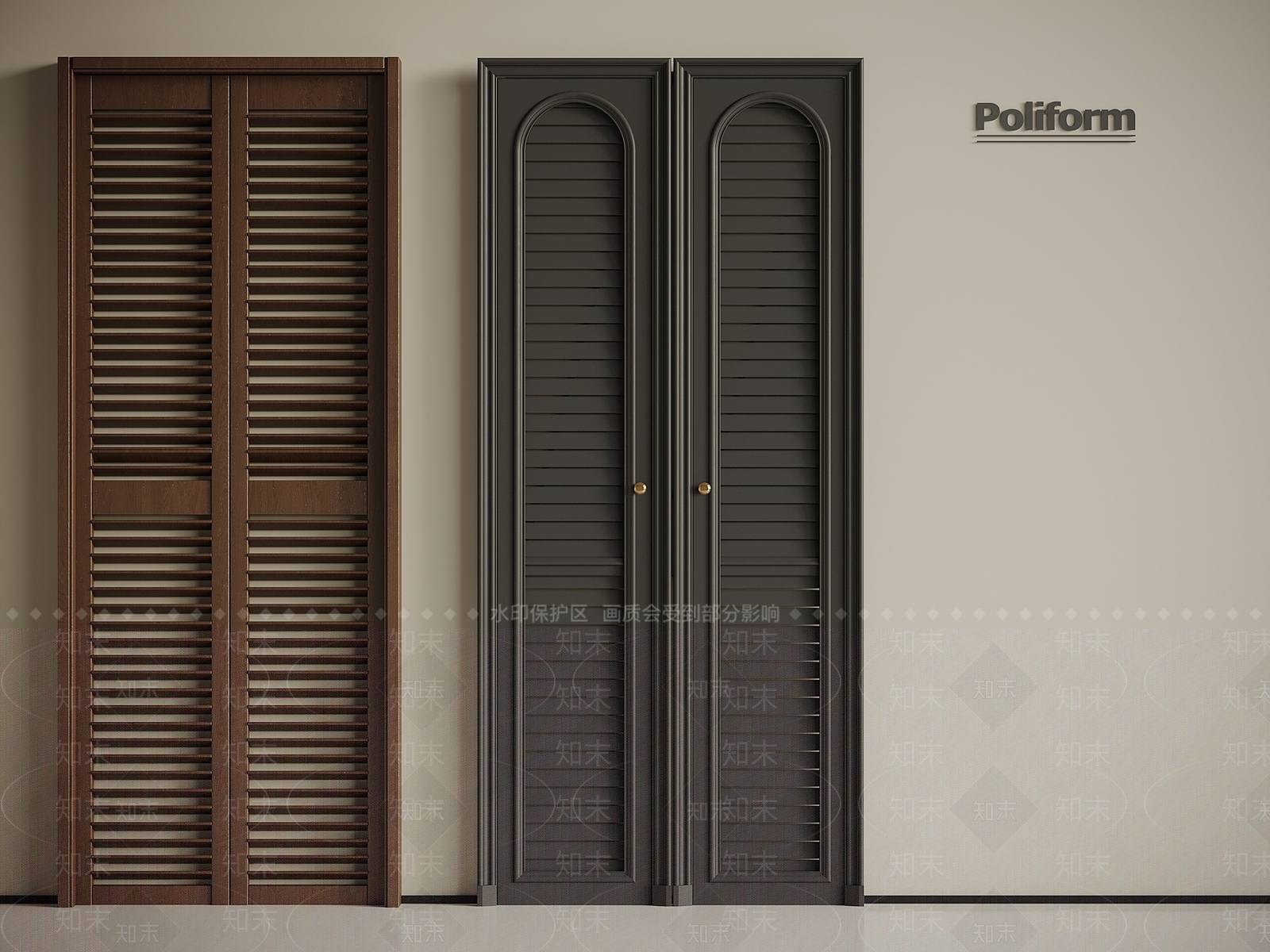 法式柜门3D模型下载【ID:1191292603】