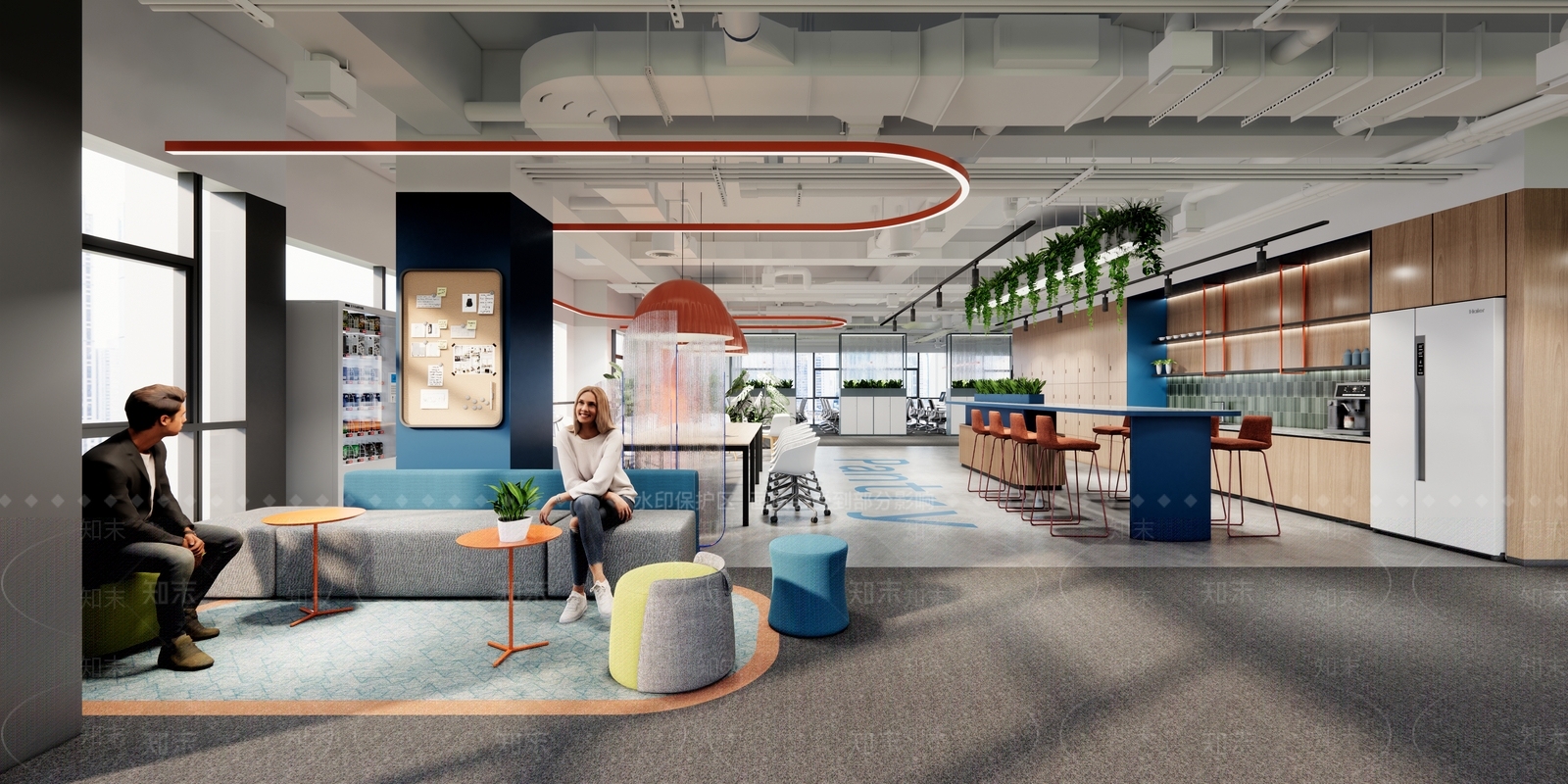 现代茶水间SU模型下载【ID:1191293914】