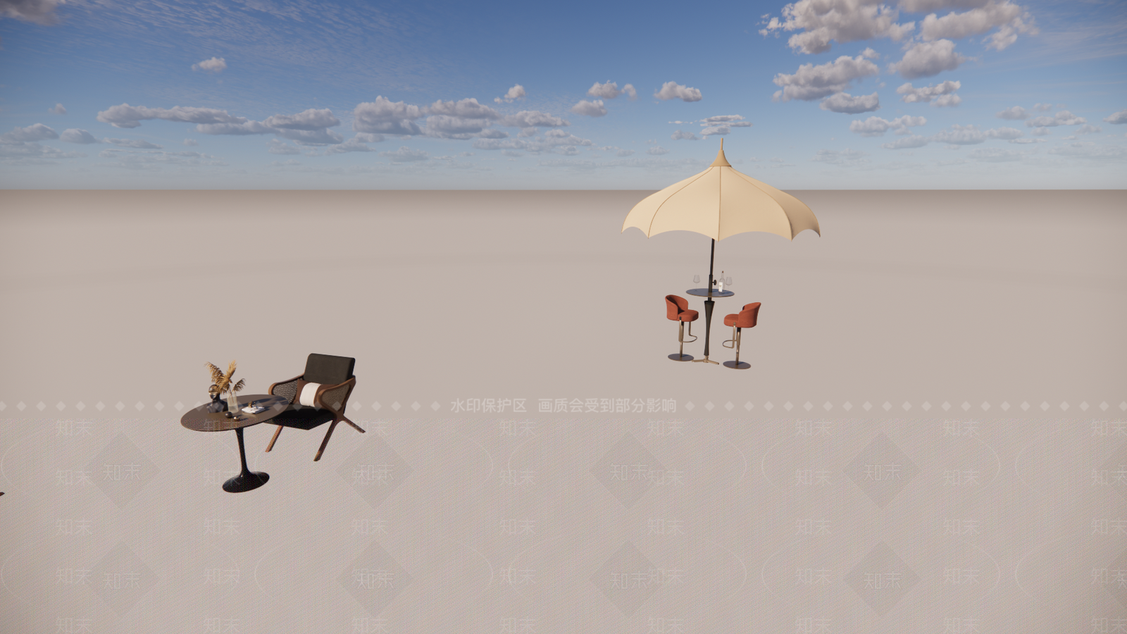 现代轻奢小区景观SU模型下载【ID:1191294699】