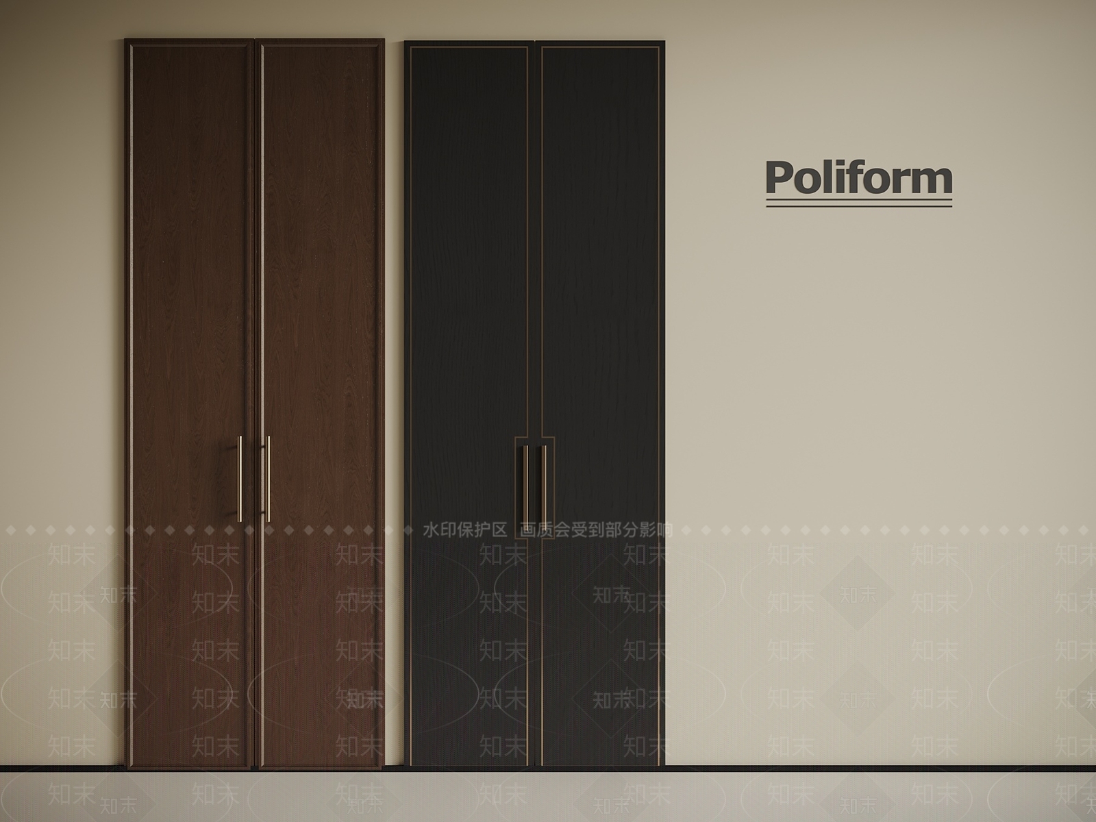 新中式柜门3D模型下载【ID:1191295814】