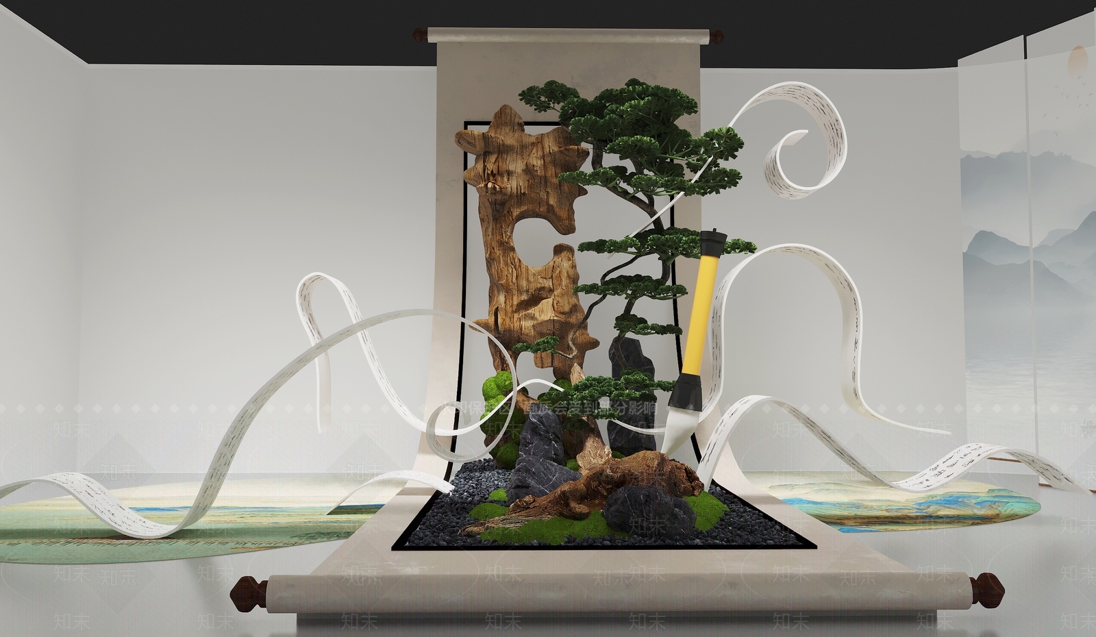 新中式美陈3D模型下载【ID:1191295994】