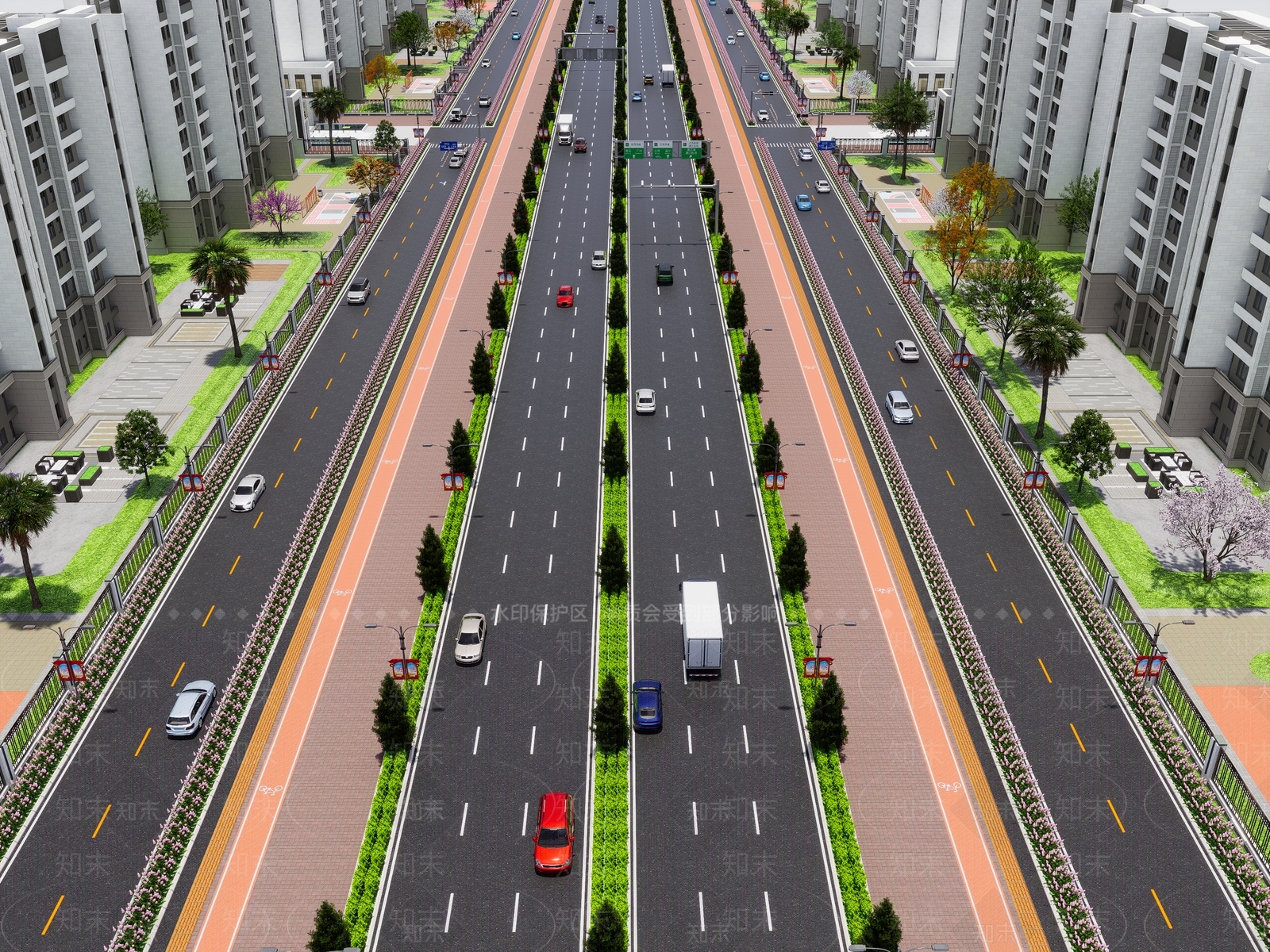 现代街道3D模型下载【ID:1191300313】