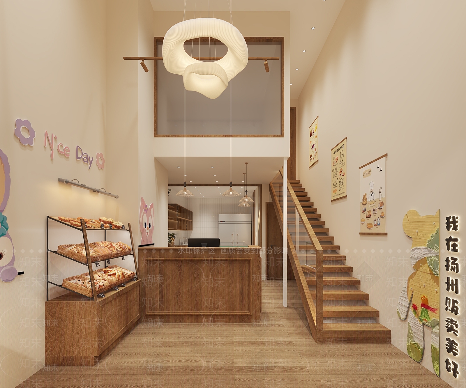 现代甜品面包店3D模型下载【ID:1191304987】