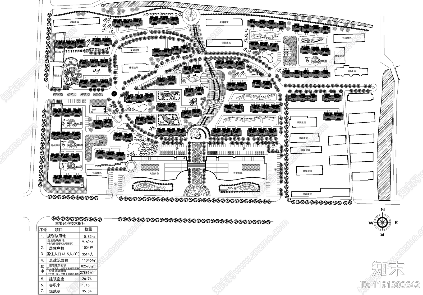 居住区规划施工图下载【ID:1191300642】